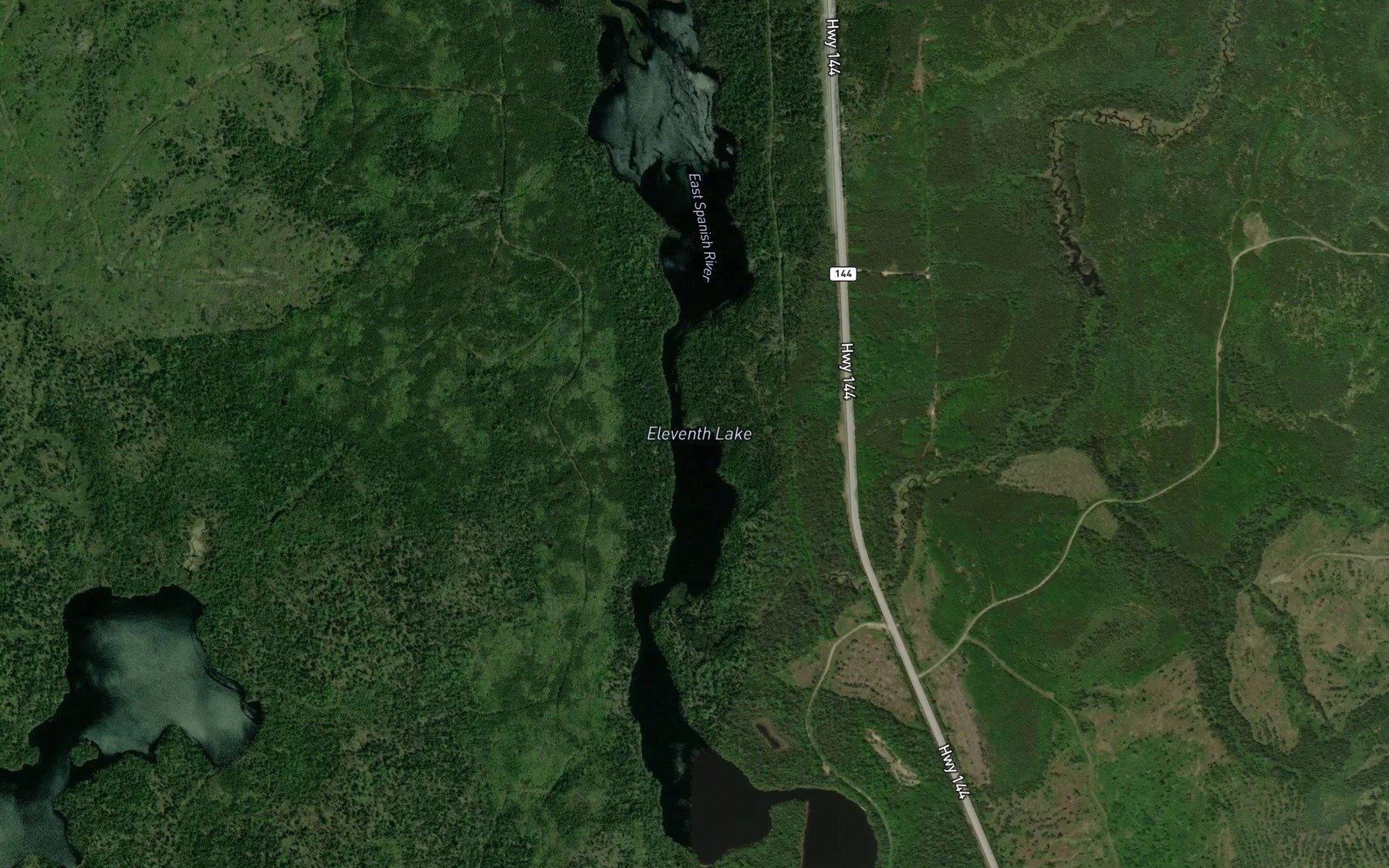 Satellite map of the Eleventh Lake
