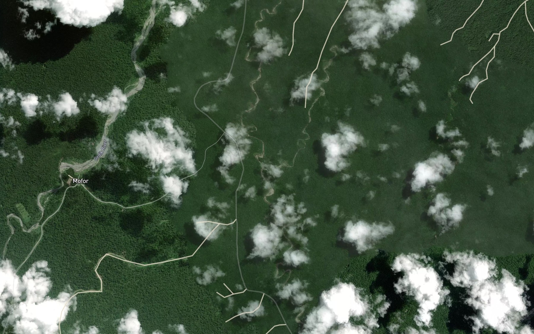 Satellite map of the Idafur Creek