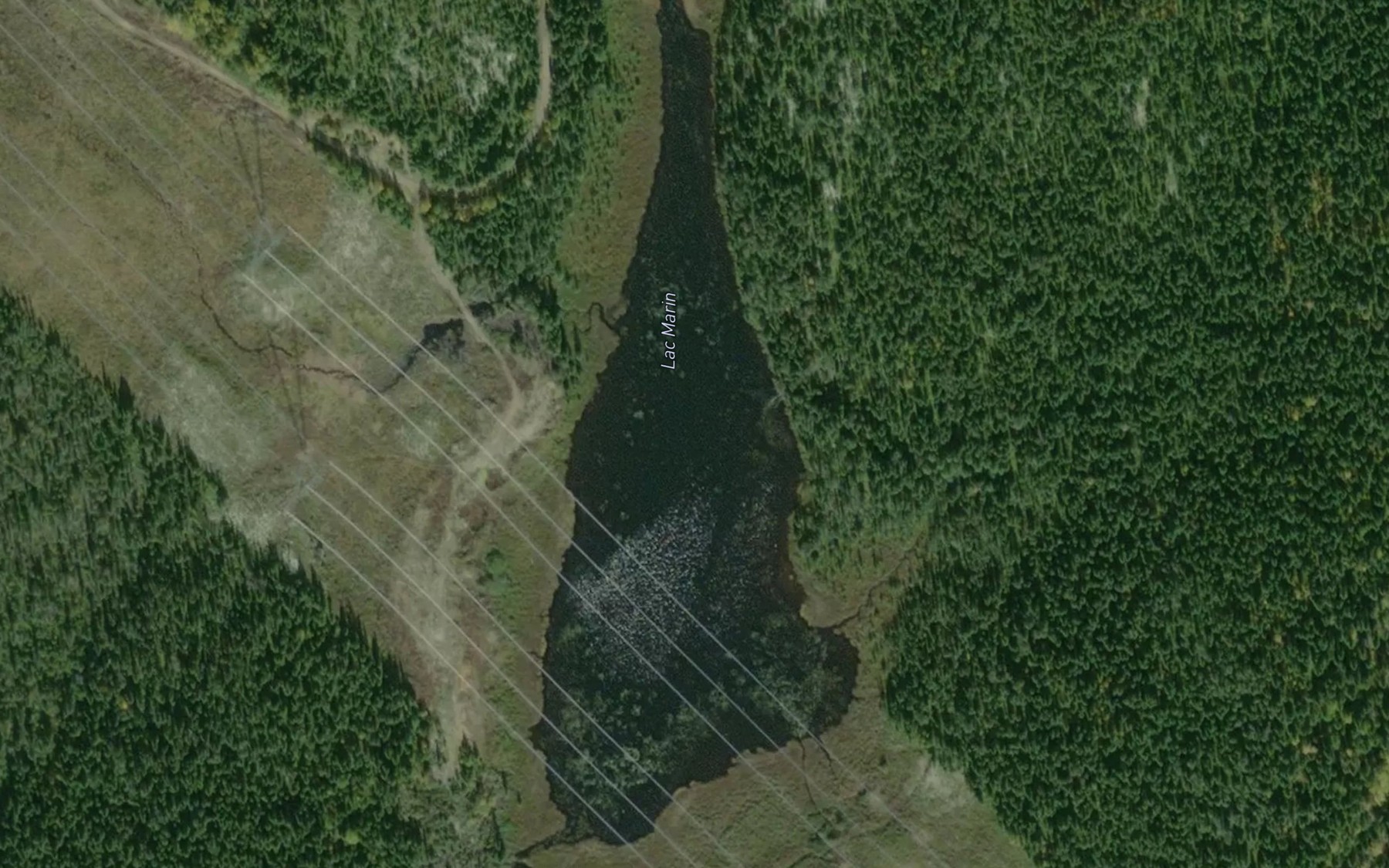 Satellite map of the Lac Marin