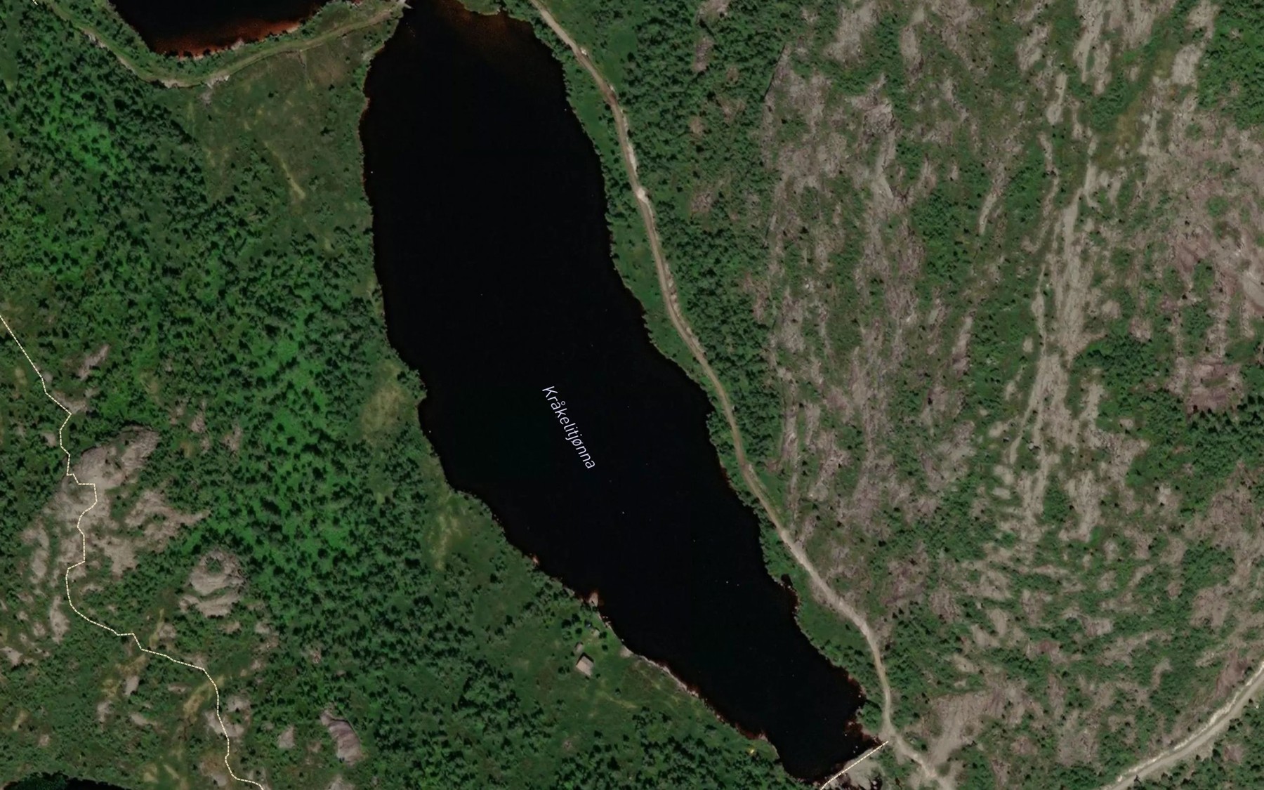 Satellite map of the Krakelitjonna