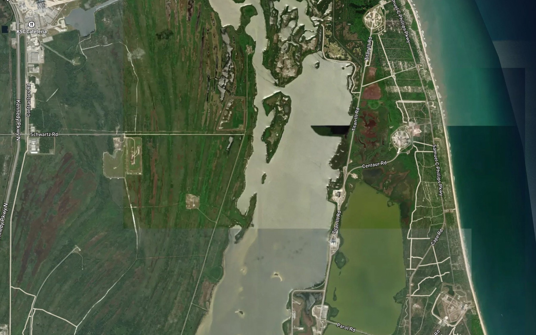 Satellite map of the Tea Creek Cutoff