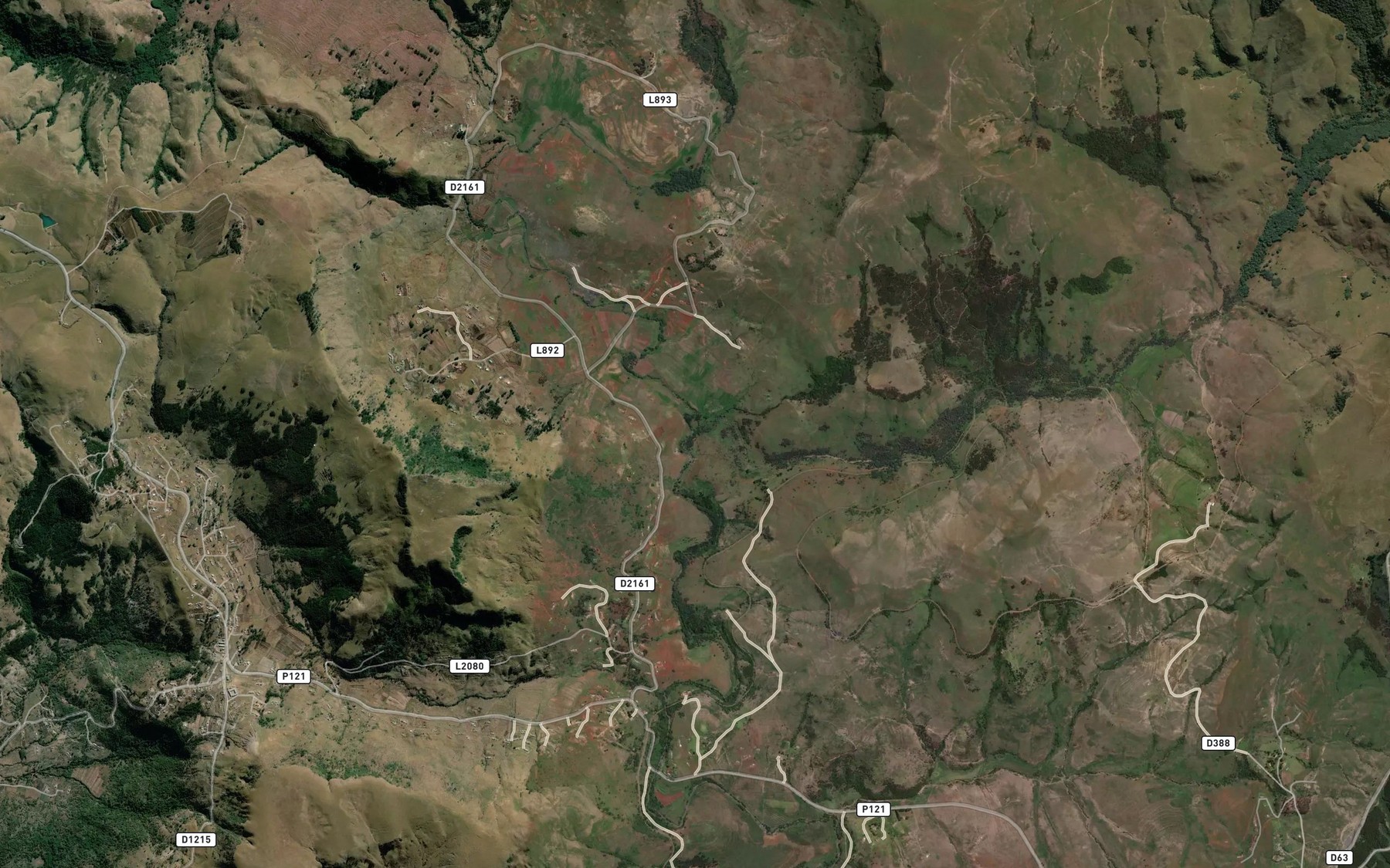 Satellite map of the KwaMazabeko