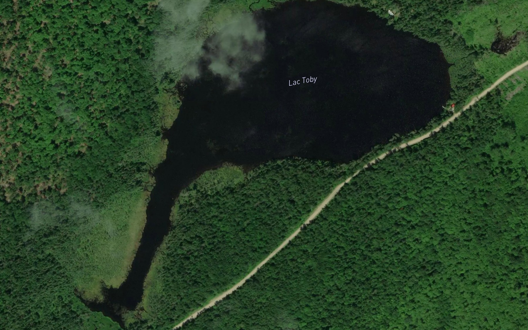 Satellite map of the Lac Toby