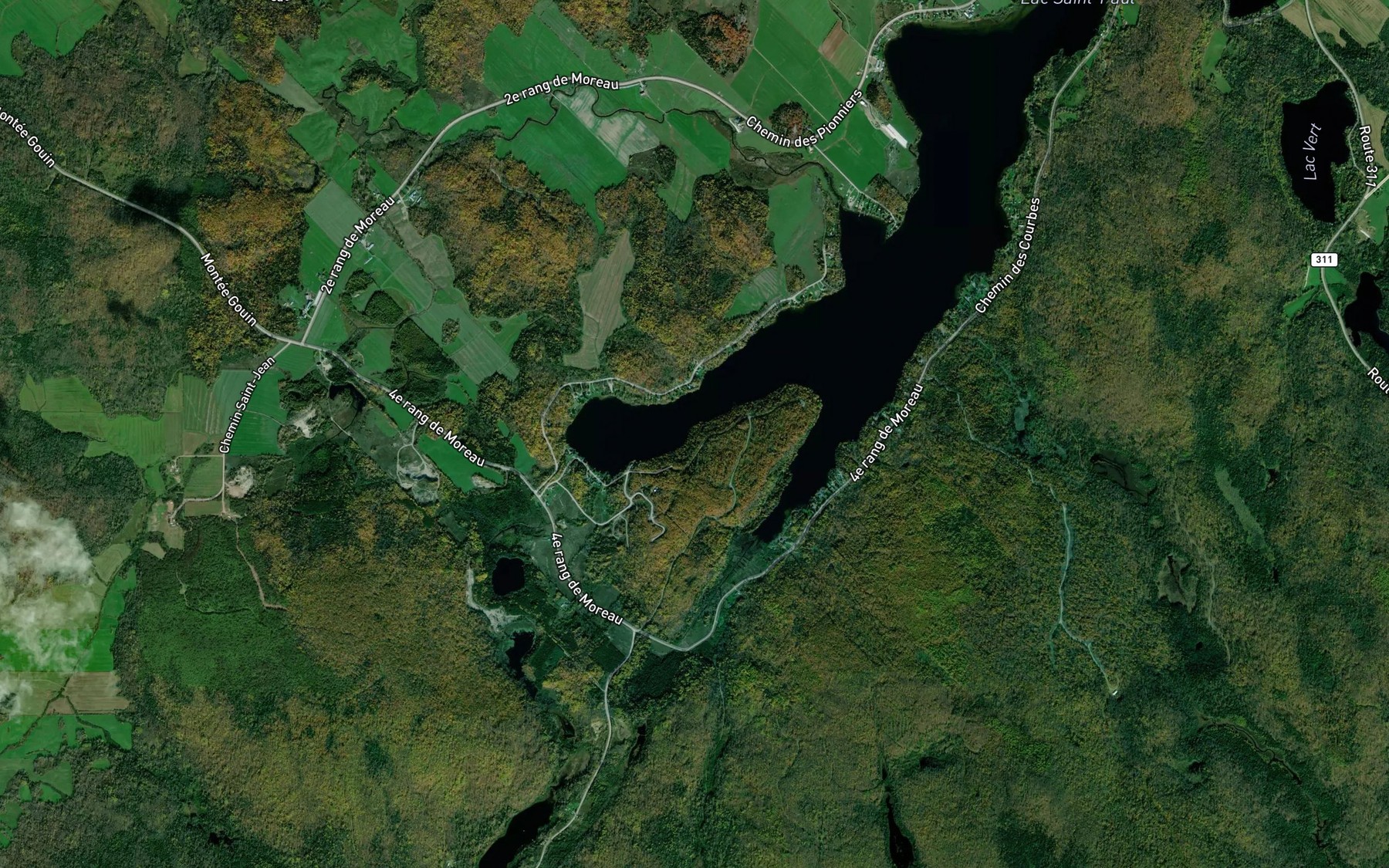Satellite map of the Branche Ouest