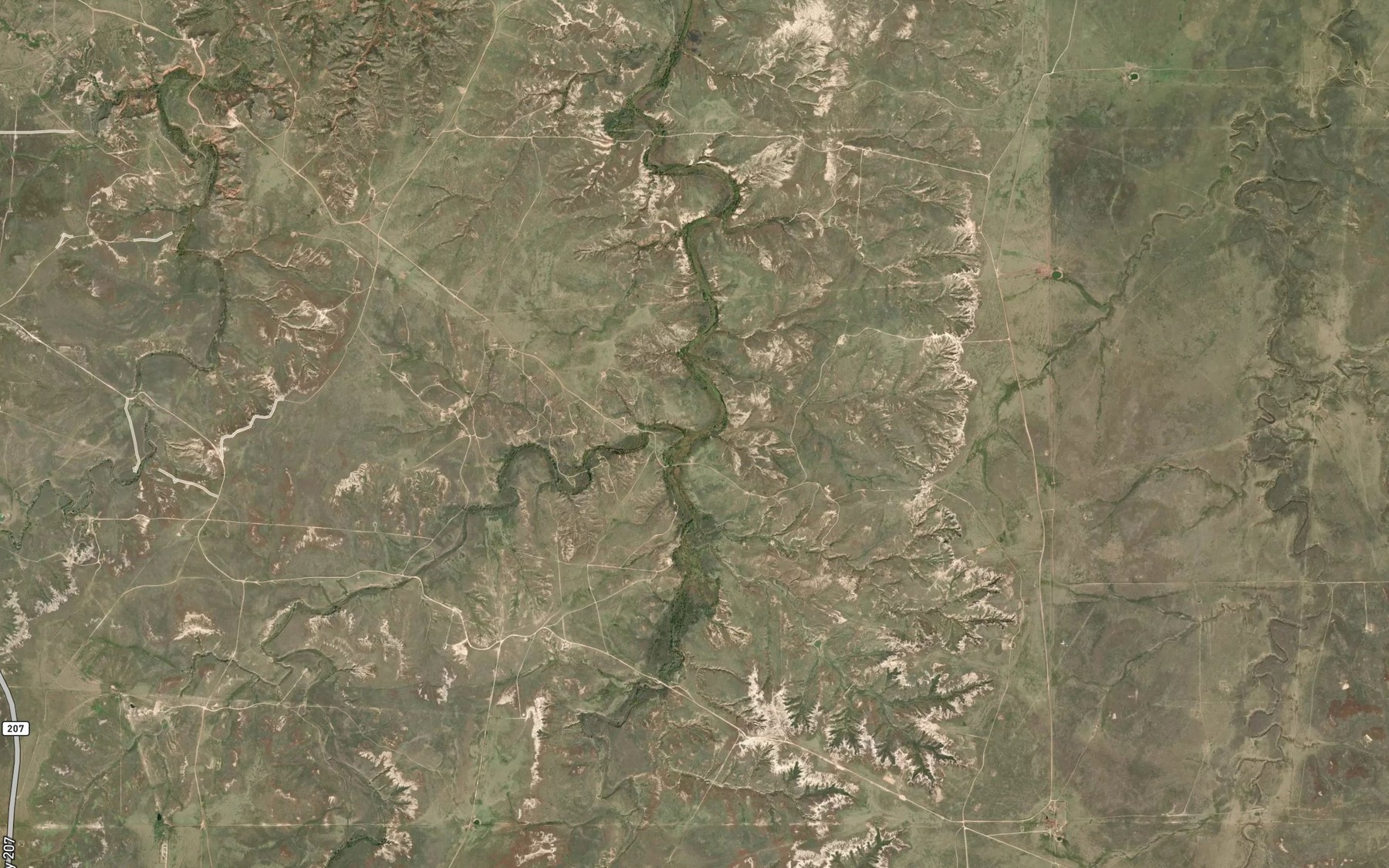 Satellite map of the East Dixon Creek