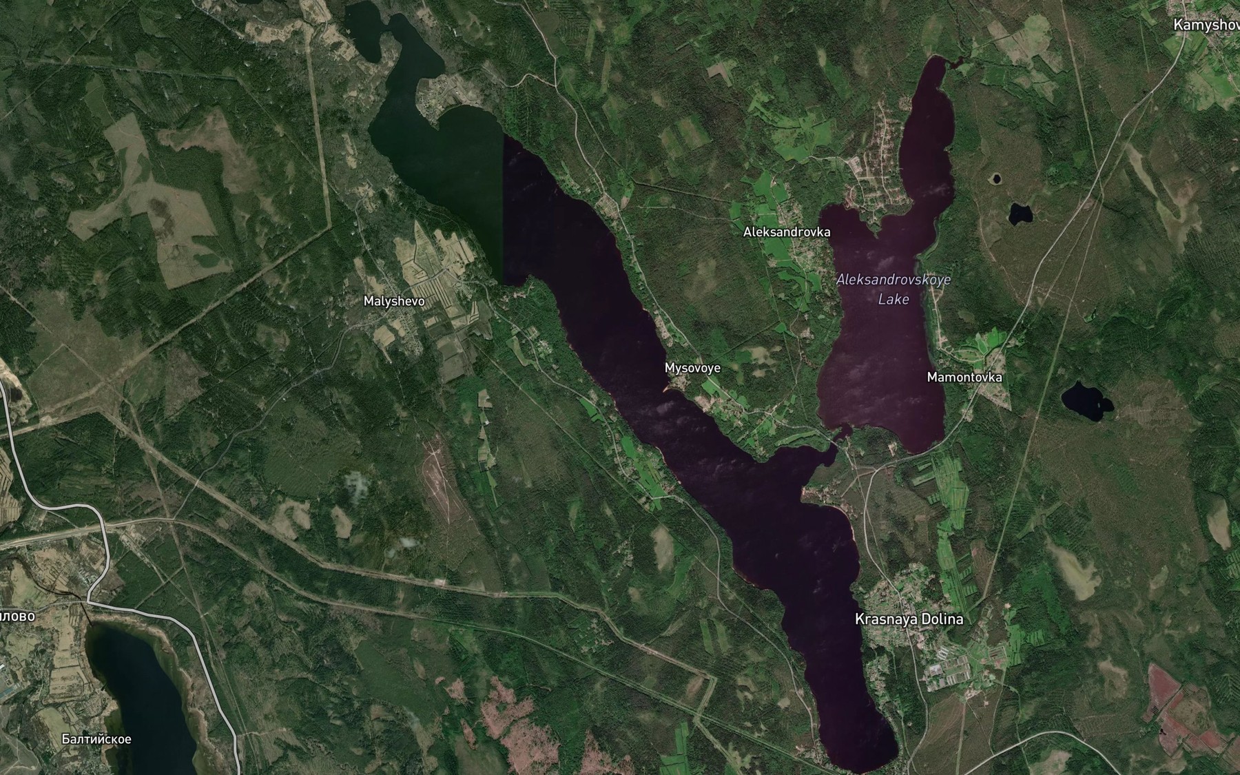 Satellite map of the Ozero Pionerskoye
