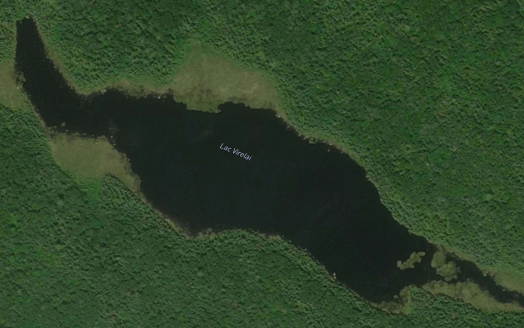 Satellite map of the Lac Virelai
