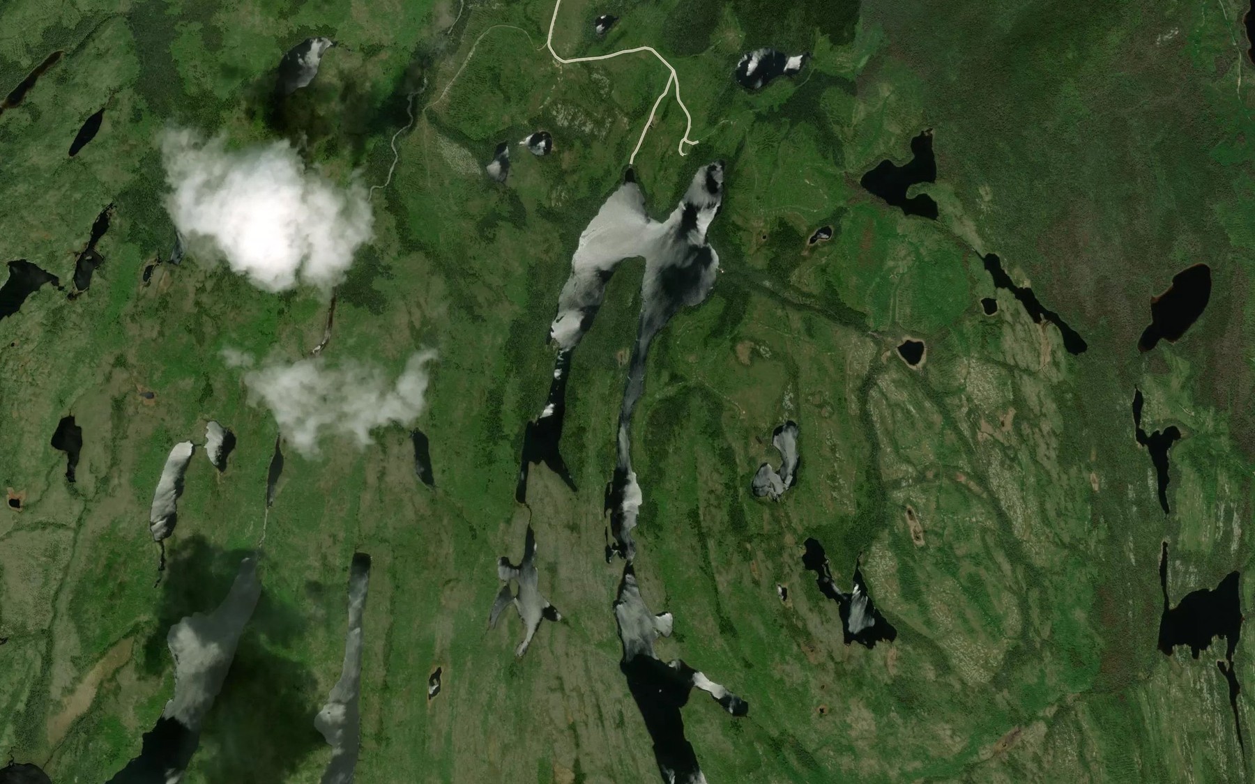 Satellite map of the Lac Brigitte