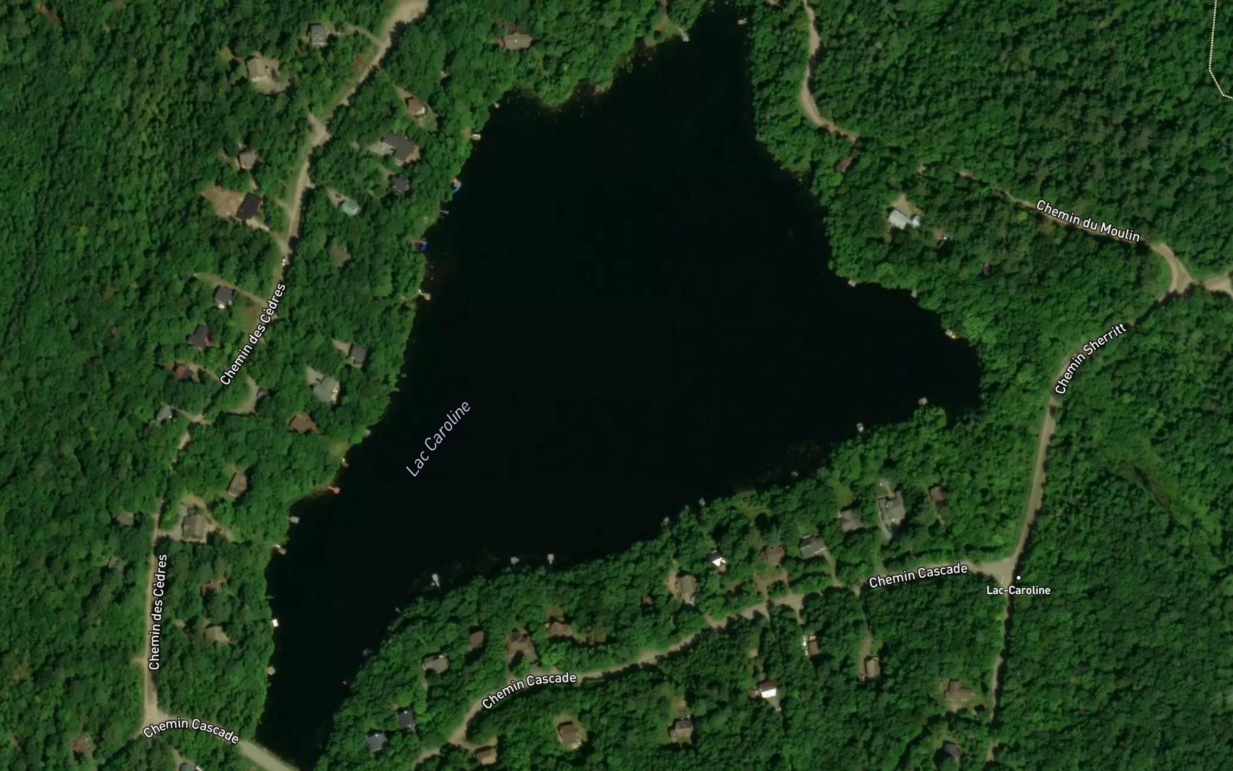Satellite map of the Lac Caroline