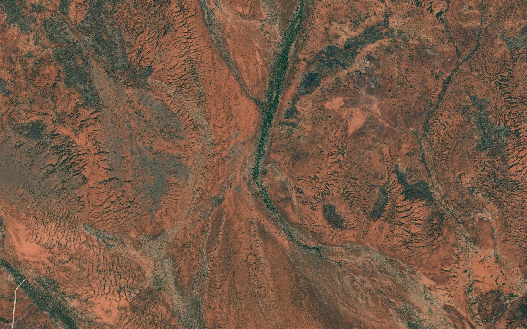 Satellite map of the Large Gum Creek