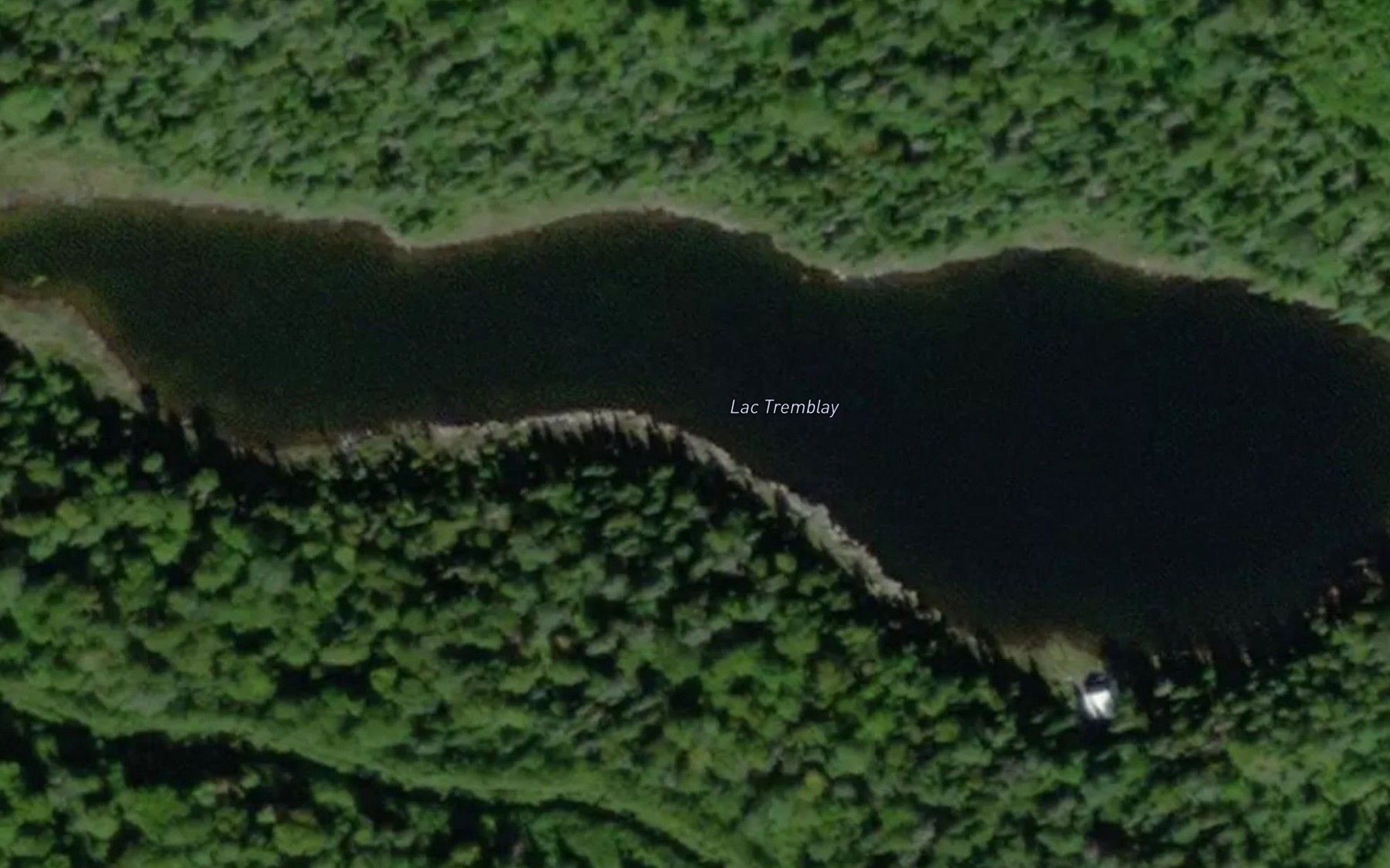 Satellite map of the Lac Tremblay