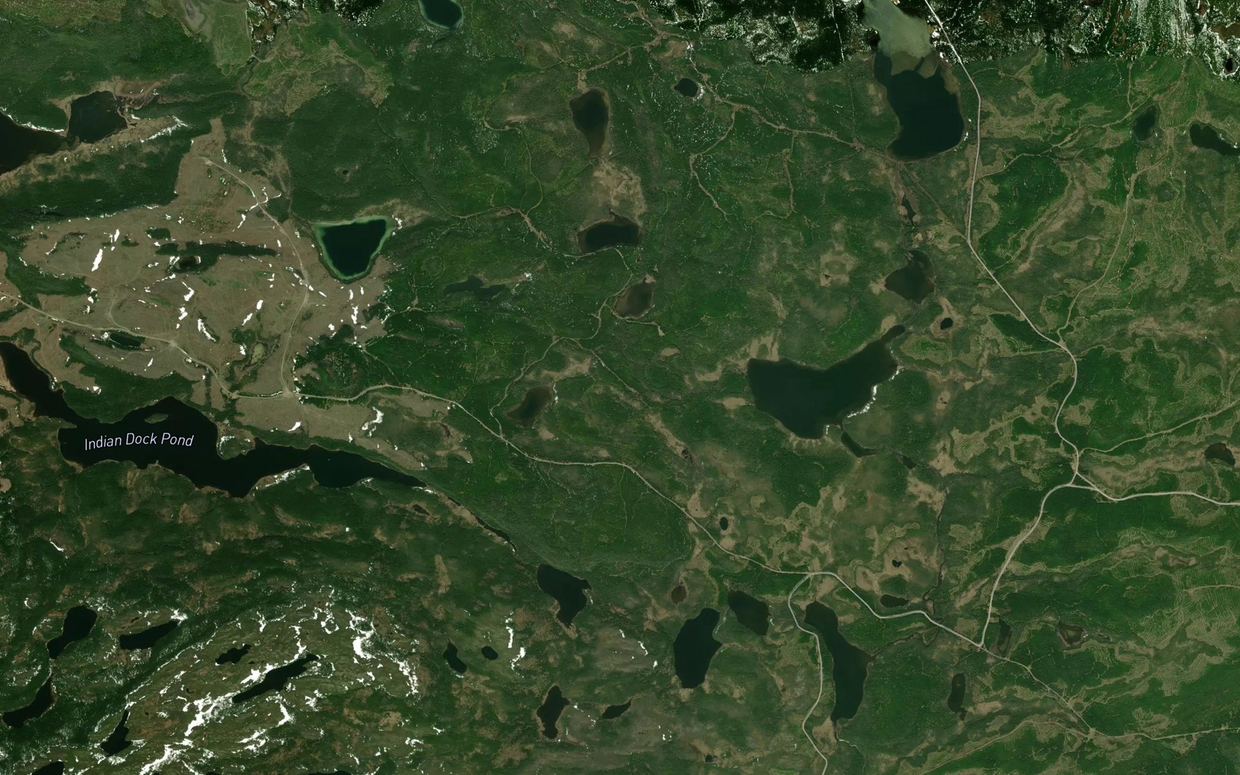 Satellite map of the Keats Pond