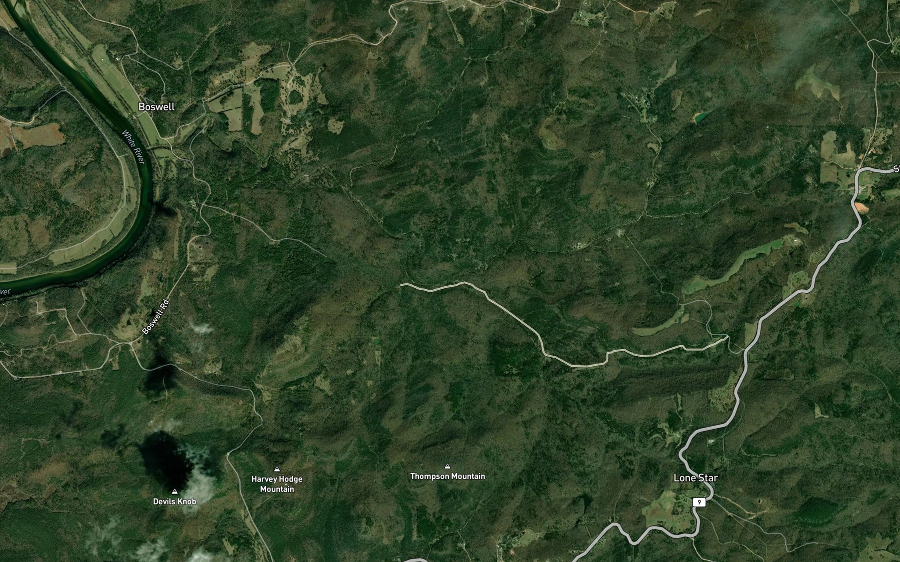 Satellite map of the Sycamore Creek