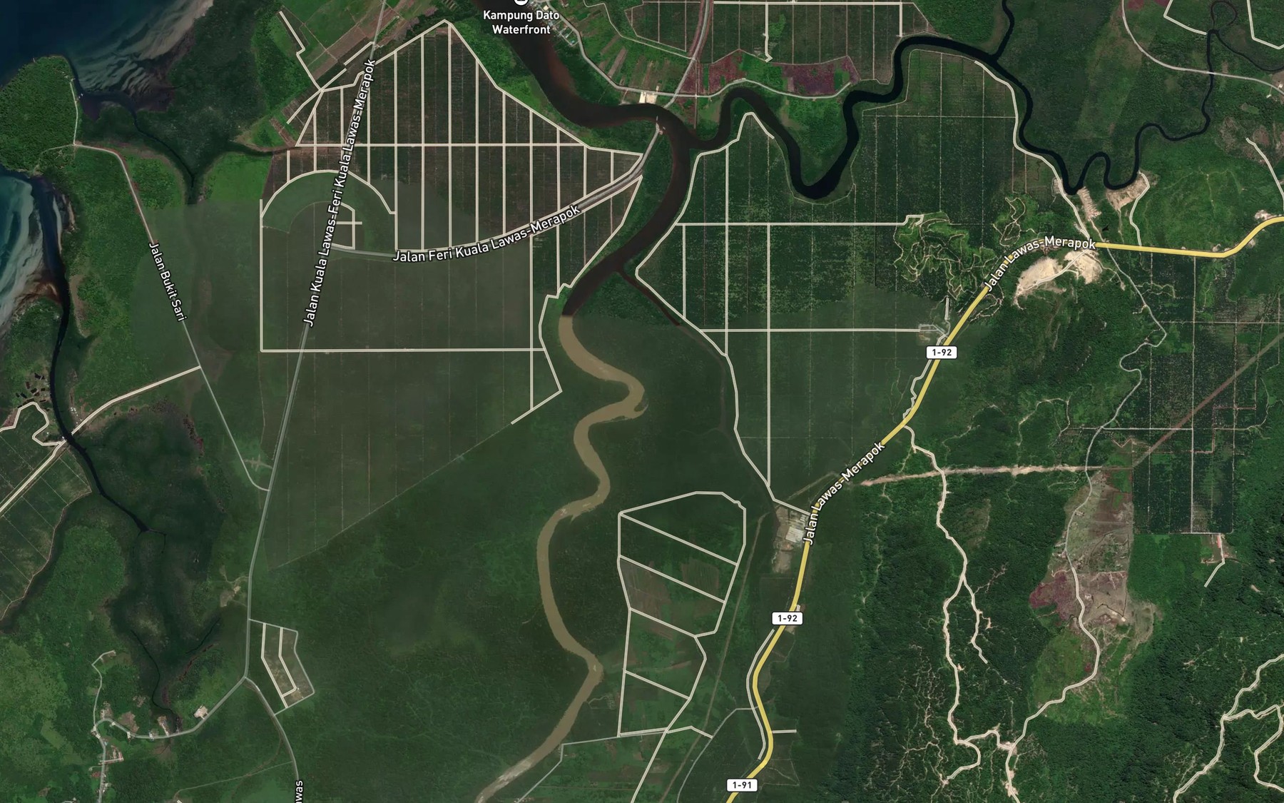 Satellite map of the Lubok Pari