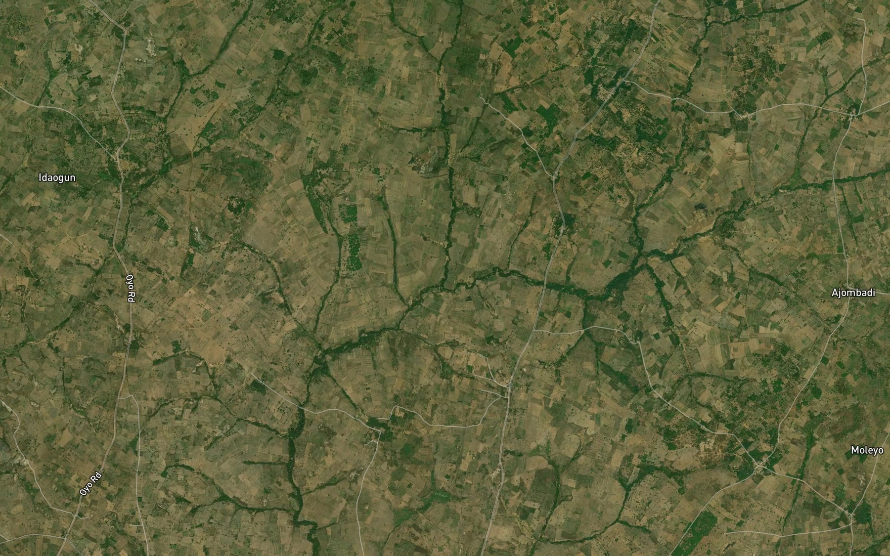 Satellite map of the River Odonla