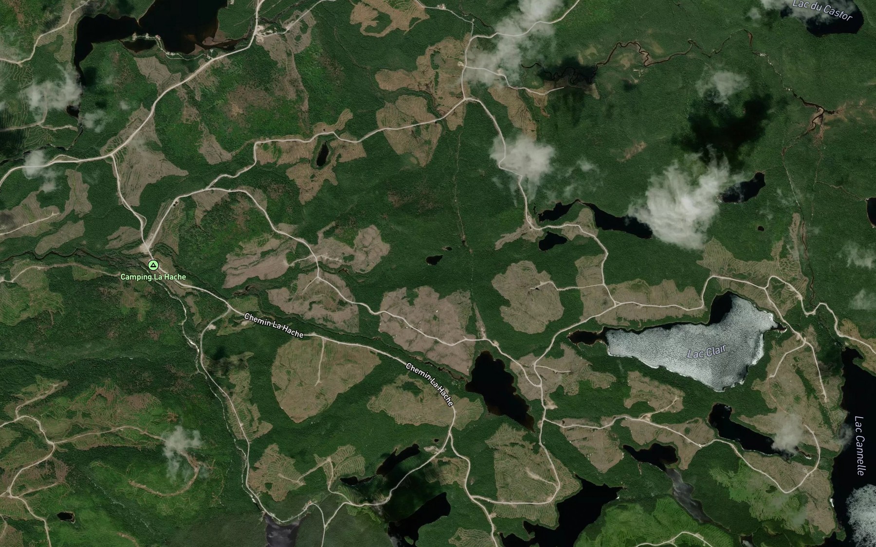 Satellite map of the Lac Barre