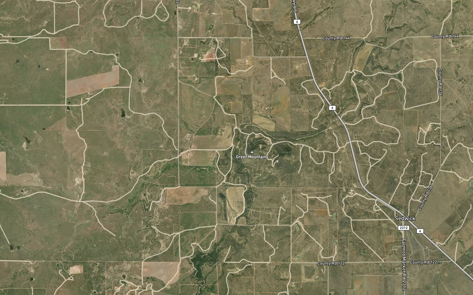 Satellite map of the Reynolds Creek