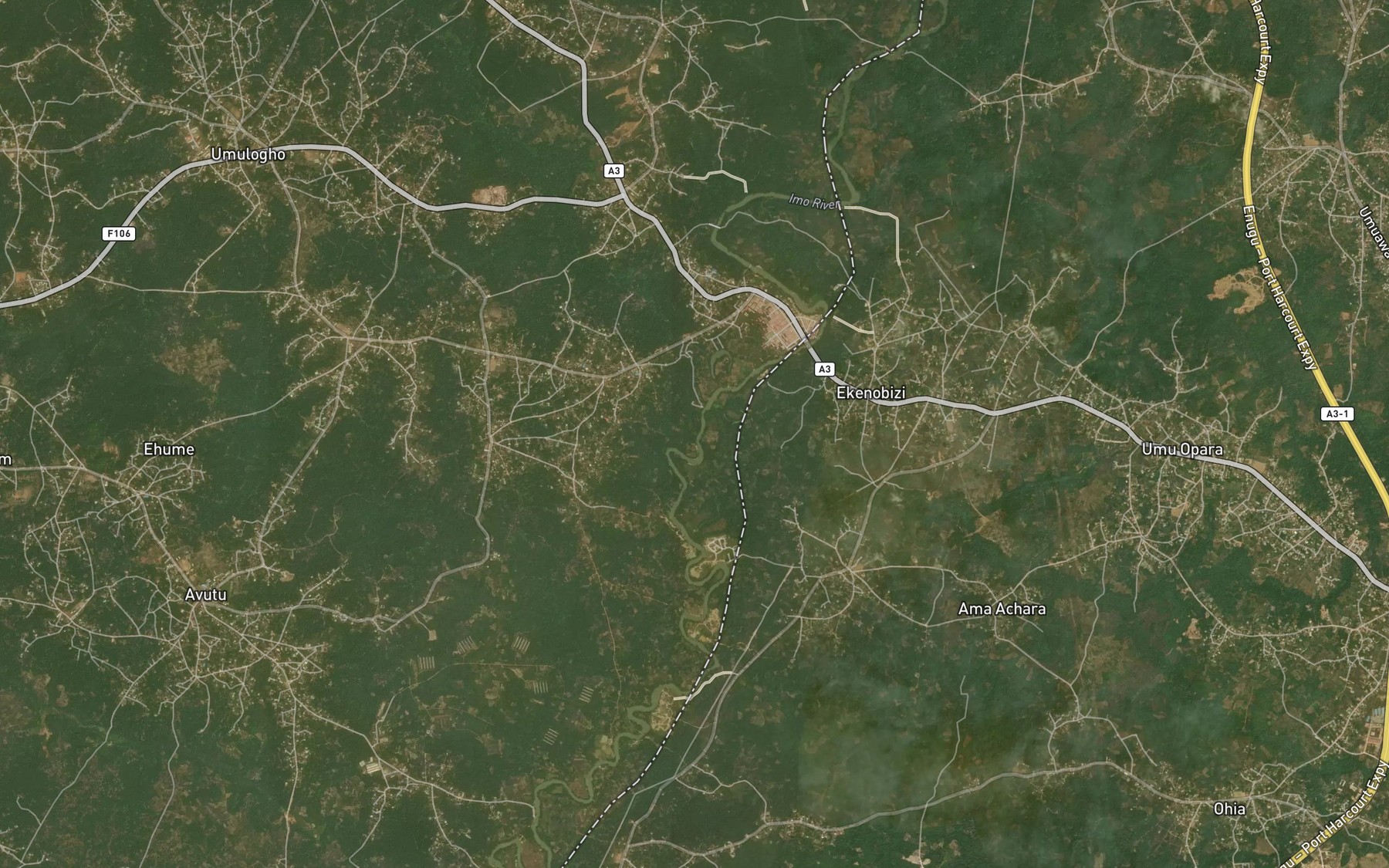 Satellite map of the River Onuiyin