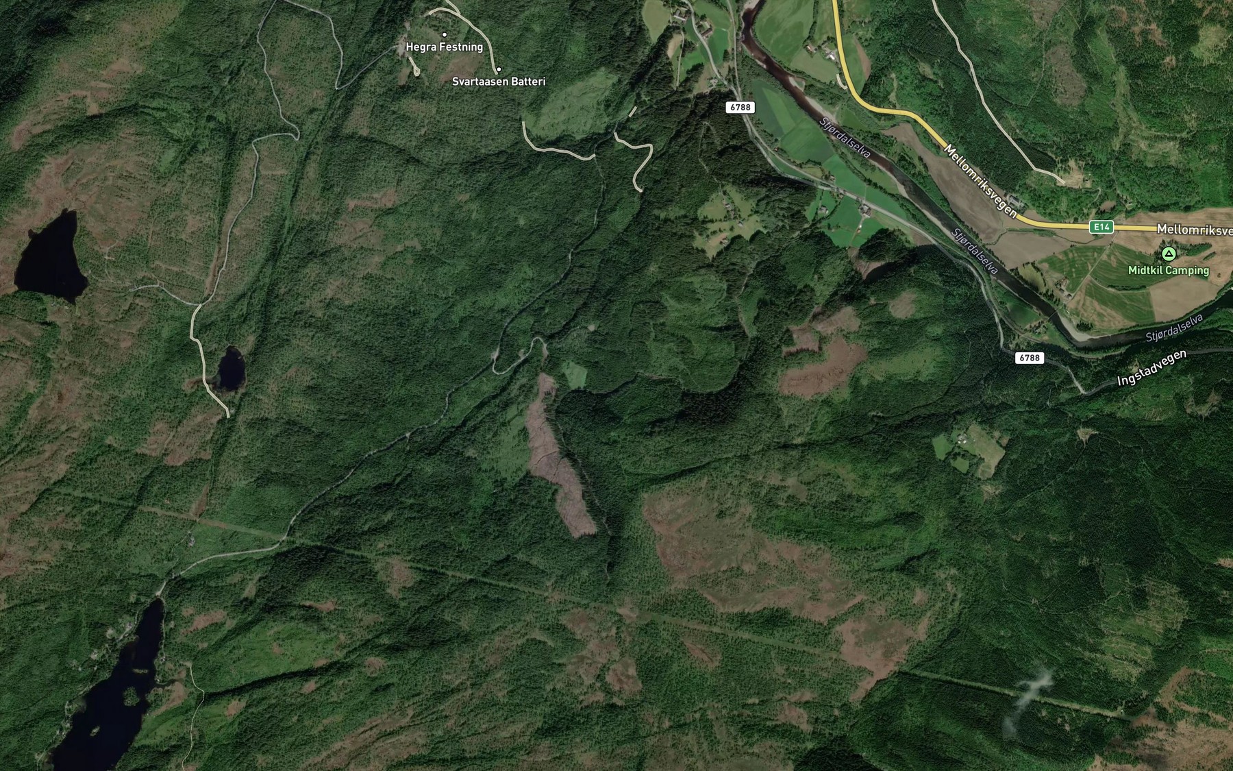 Satellite map of the Skjerva