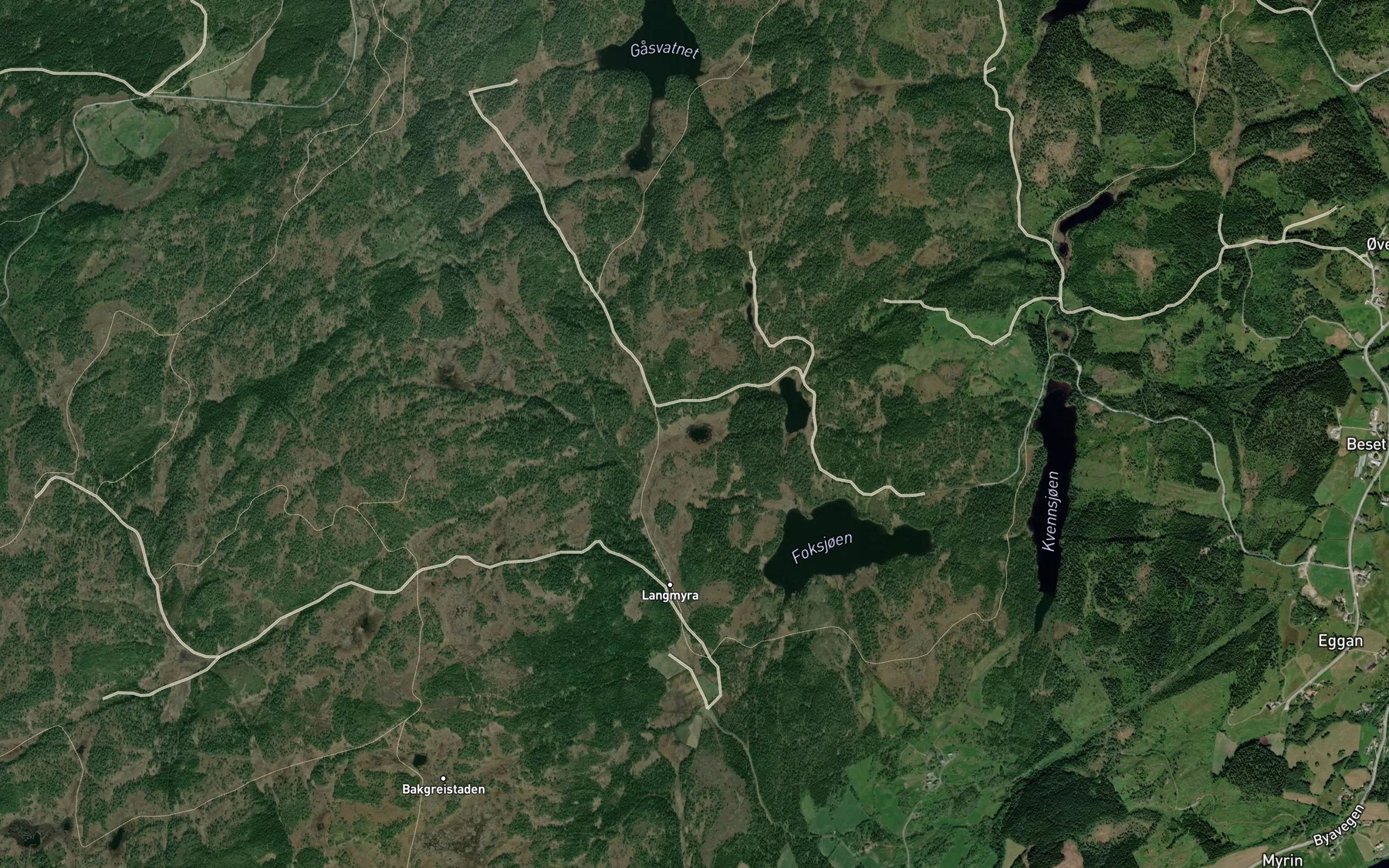 Satellite map of the Stavtjorna