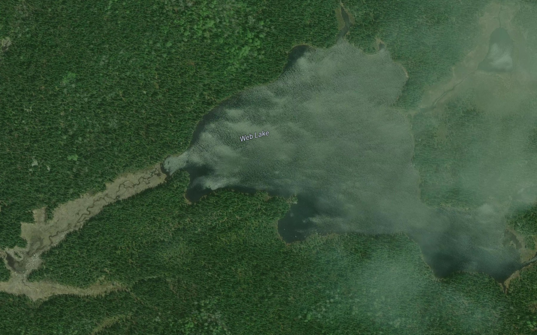 Satellite map of the Web Lake