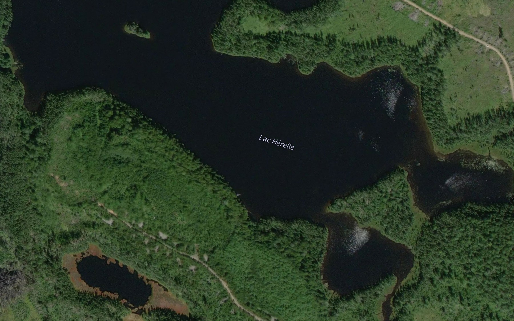 Satellite map of the Lac Herelle