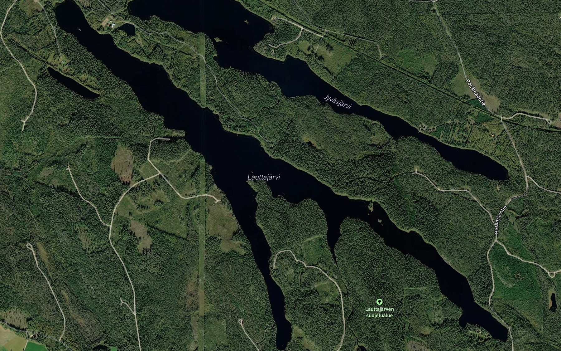 Satellite map of the Lauttajarvi