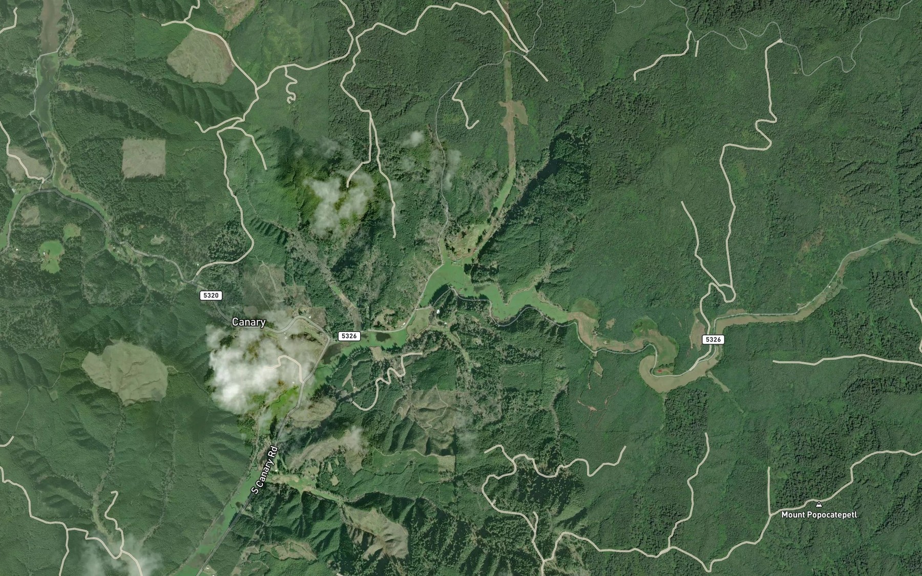 Satellite map of the Jordan Creek
