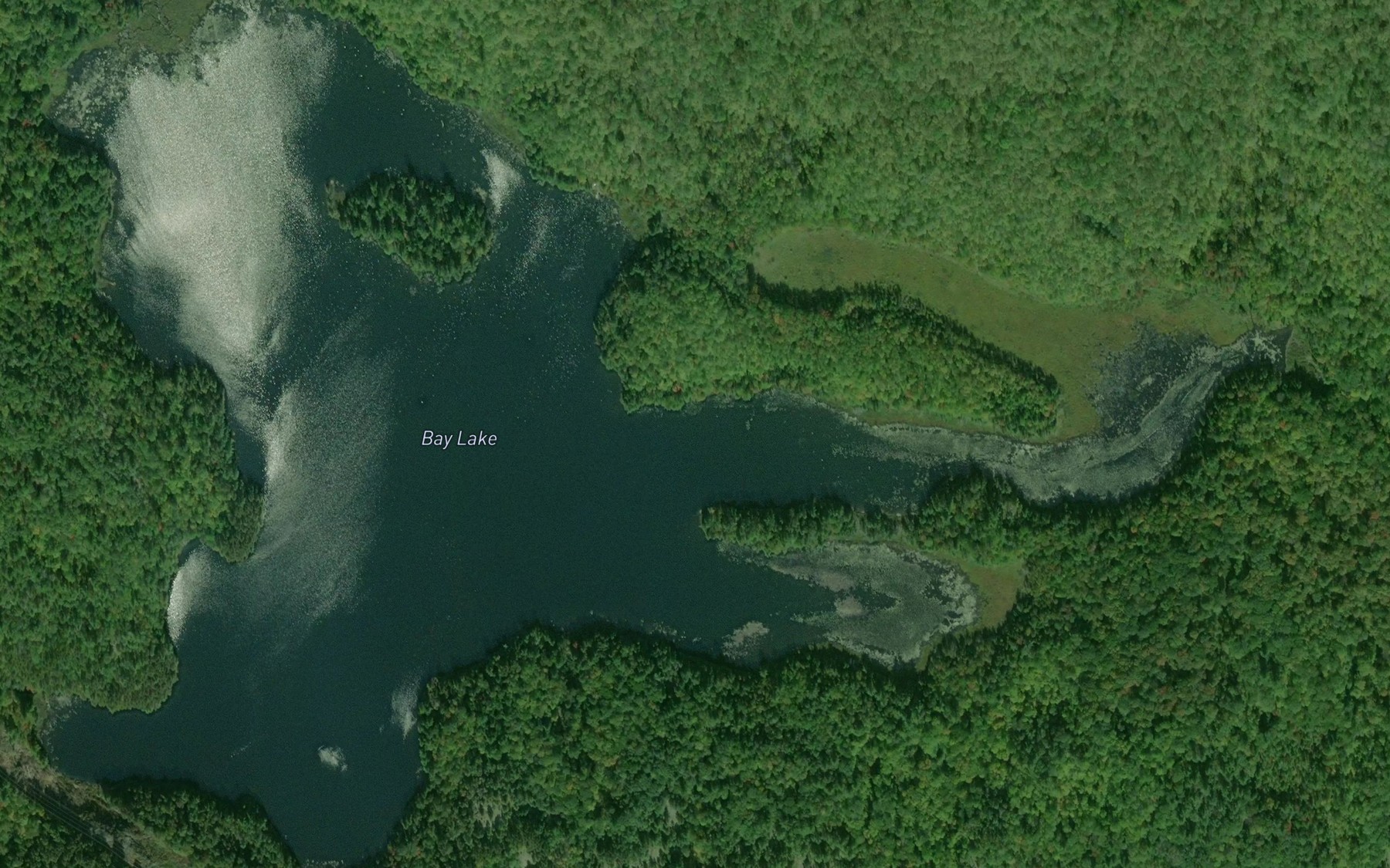 Satellite map of the Bay Lake