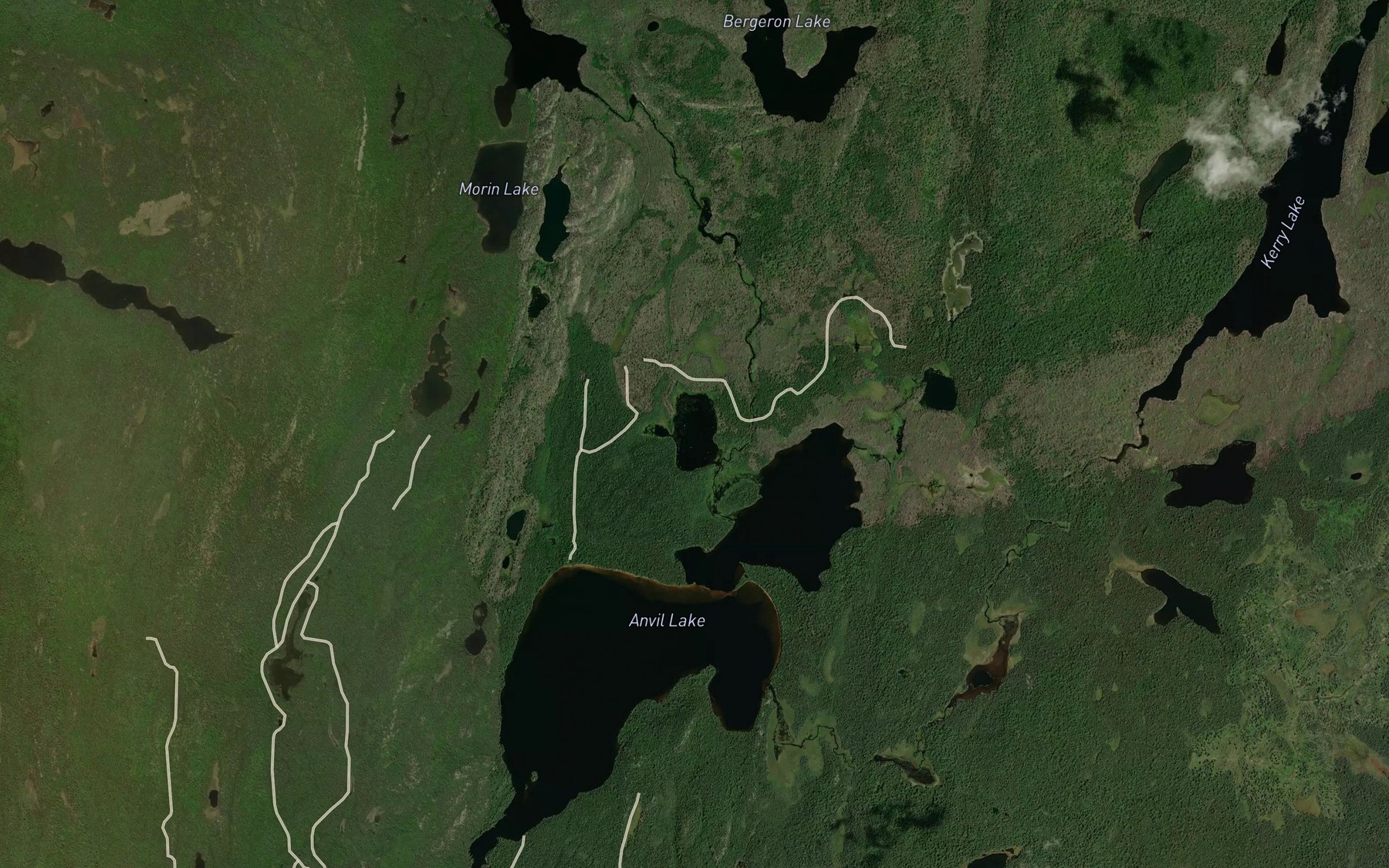 Satellite map of the Hammer Lake