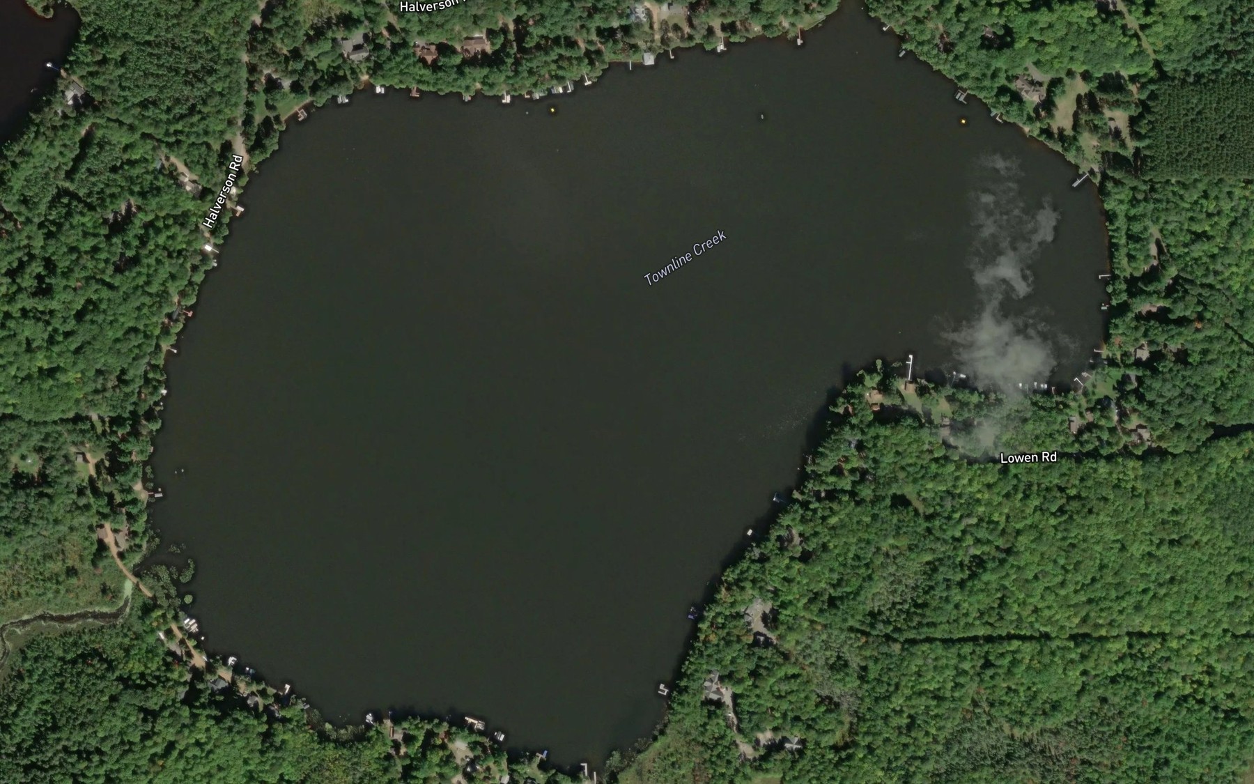 Satellite map of the Townline Lake