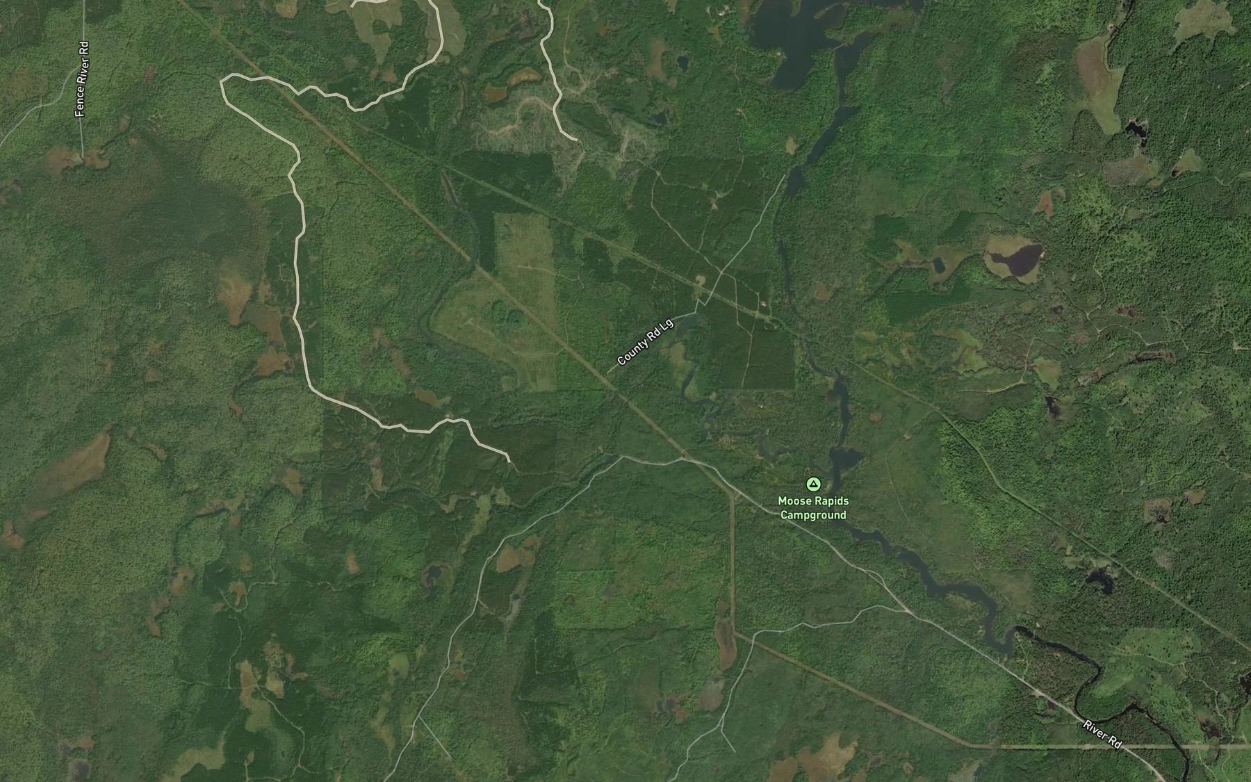 Satellite map of the Mill Creek