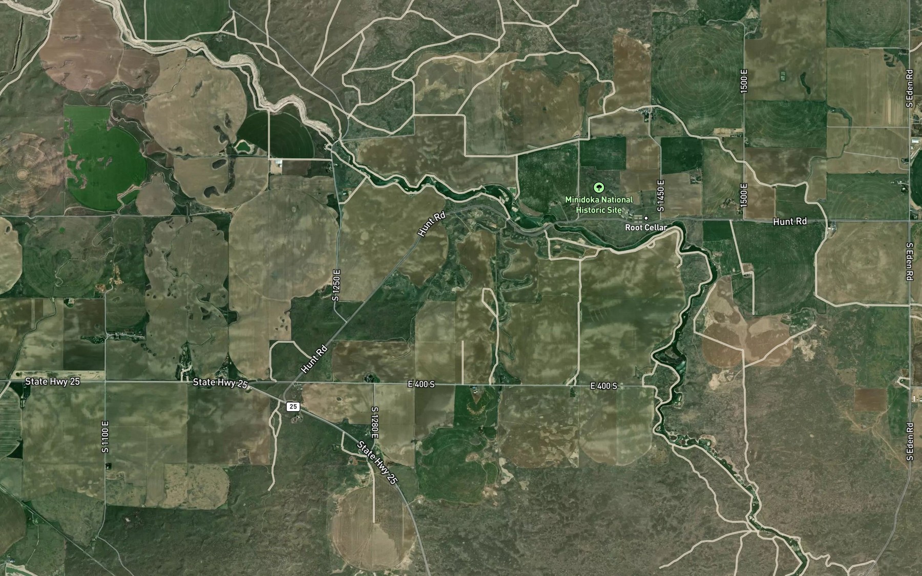 Satellite map of the E-1 Canal