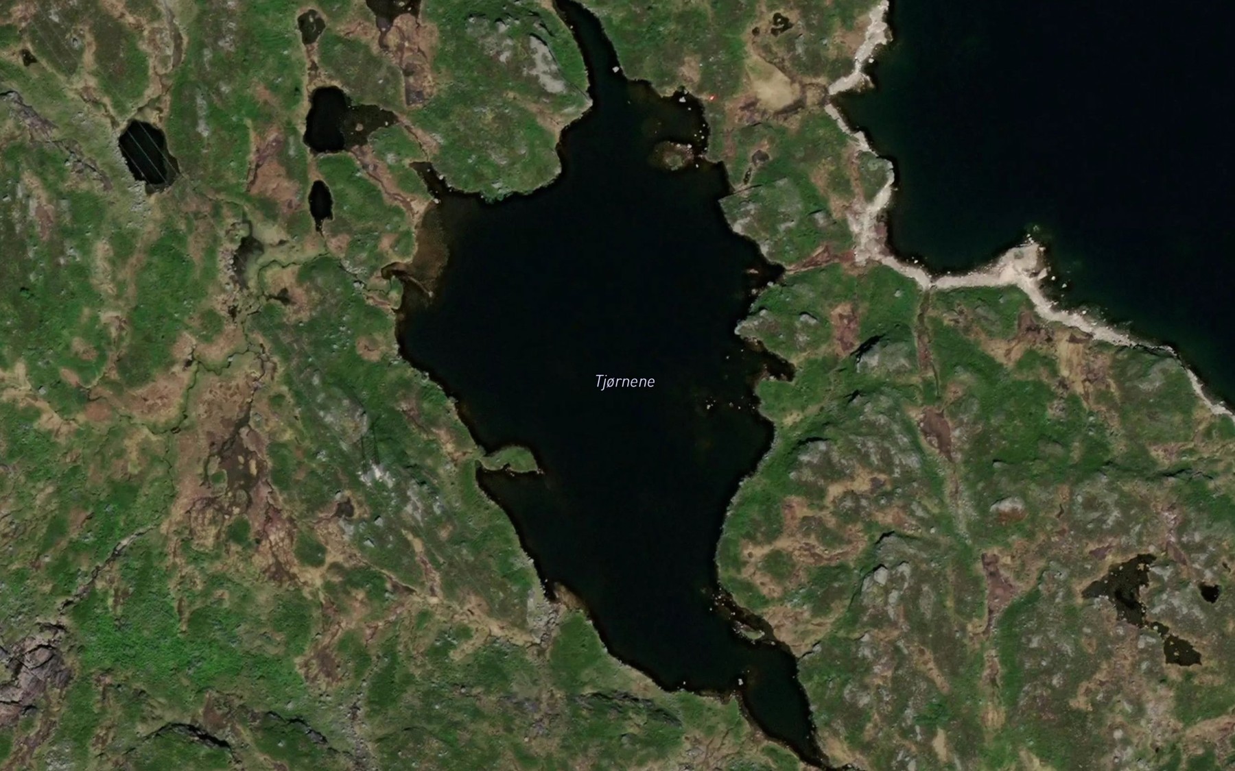 Satellite map of the Tjornene