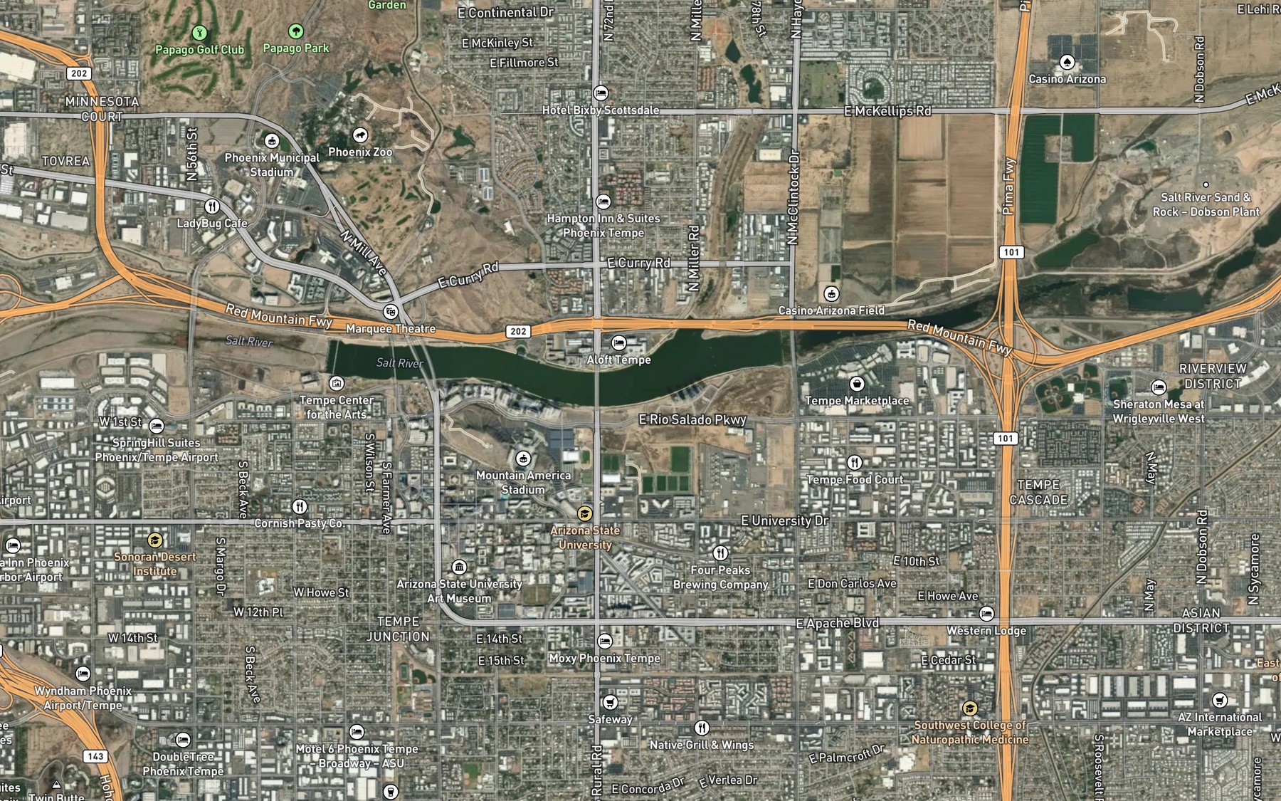 Satellite map of the Spot 4