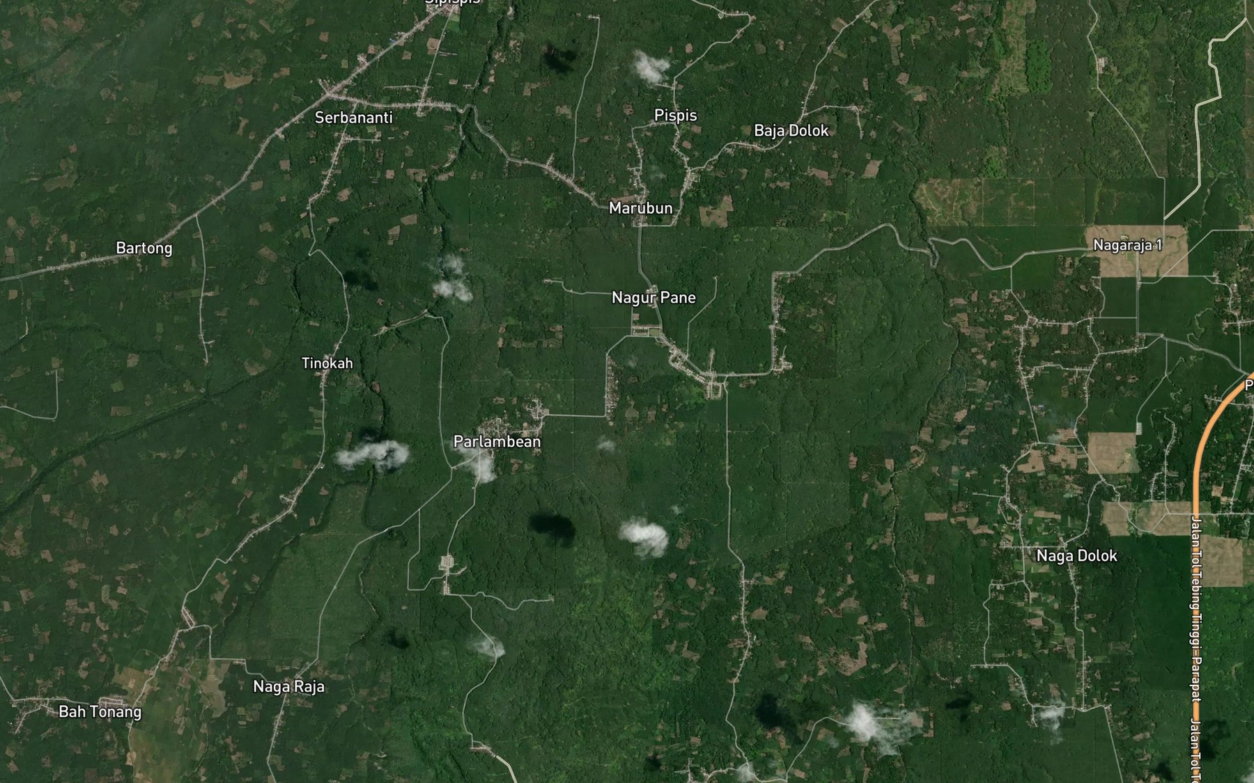 Satellite map of the Bah Siromang