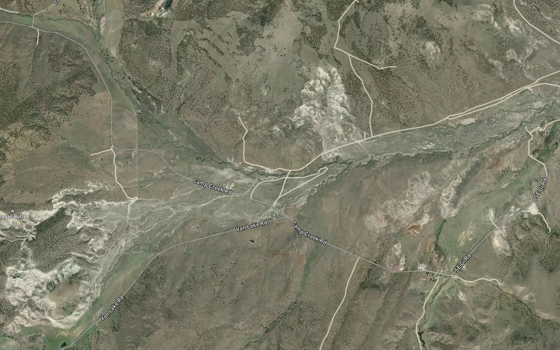 Satellite map of the West Fork Camp Creek