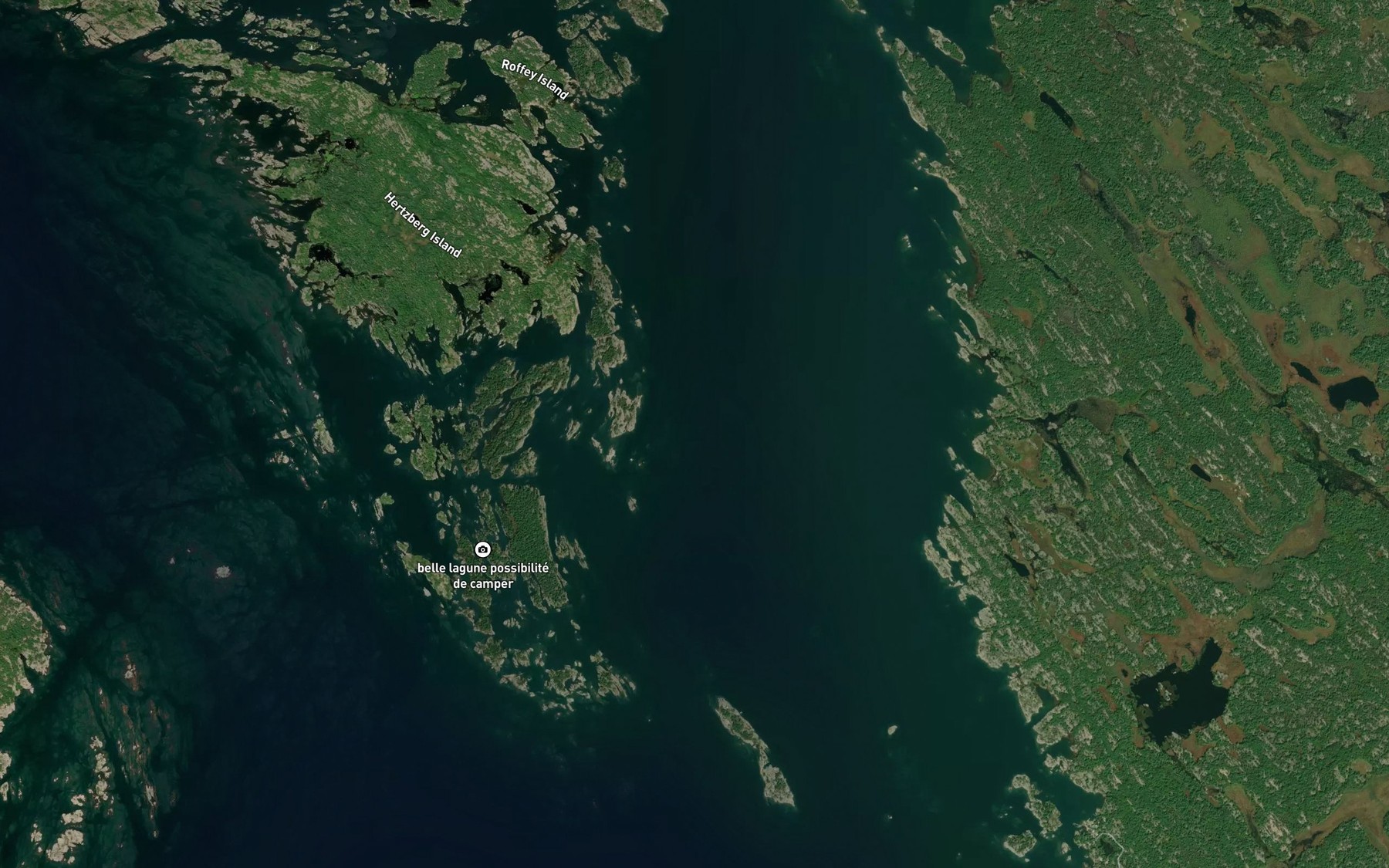 Satellite map of the Boiler Bay