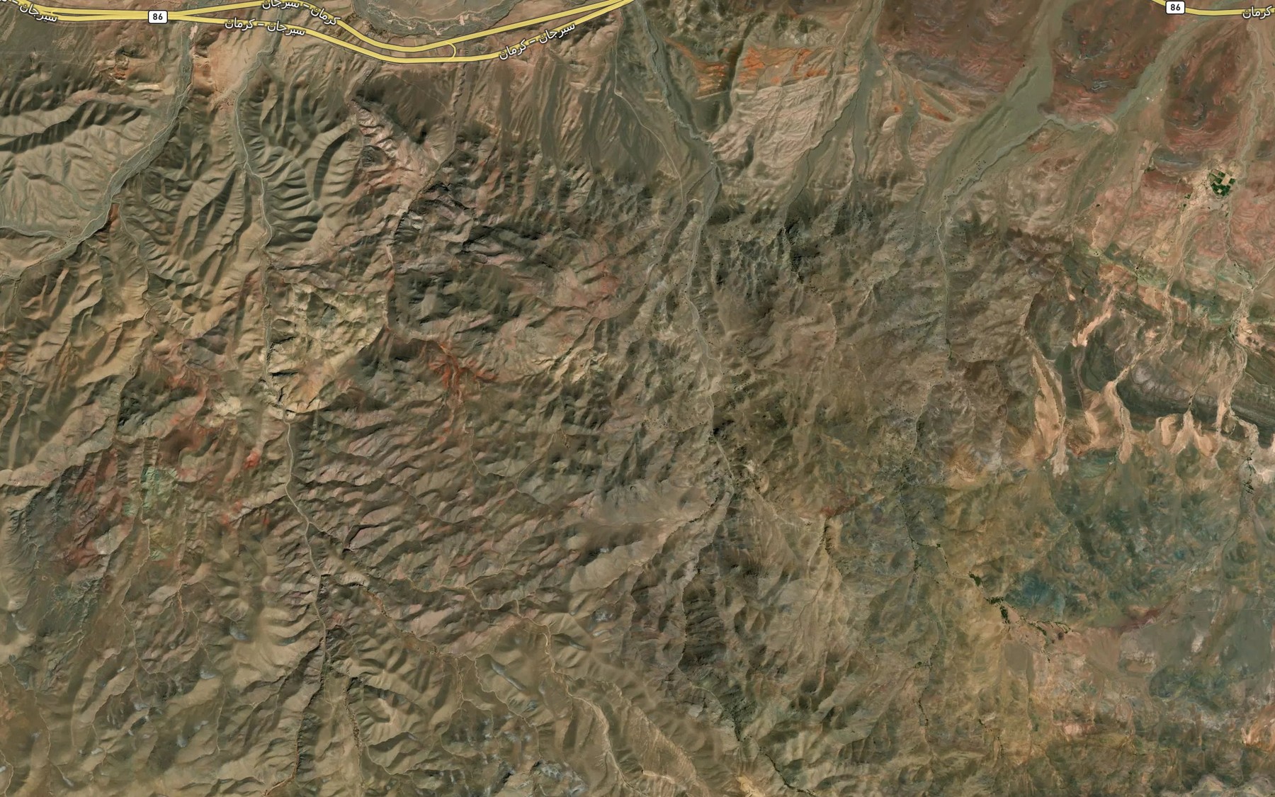Satellite map of the Cheshmeh-ye Daran