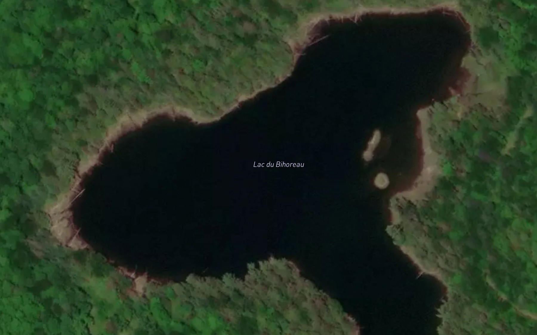 Satellite map of the Lac du Bihoreau