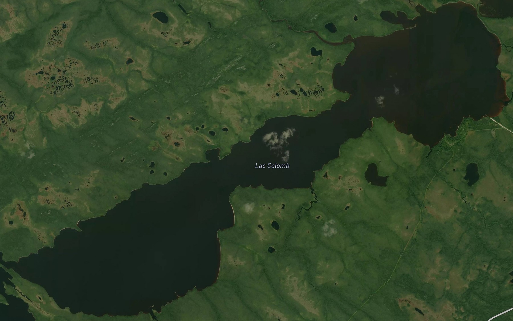 Satellite map of the Lac Colomb
