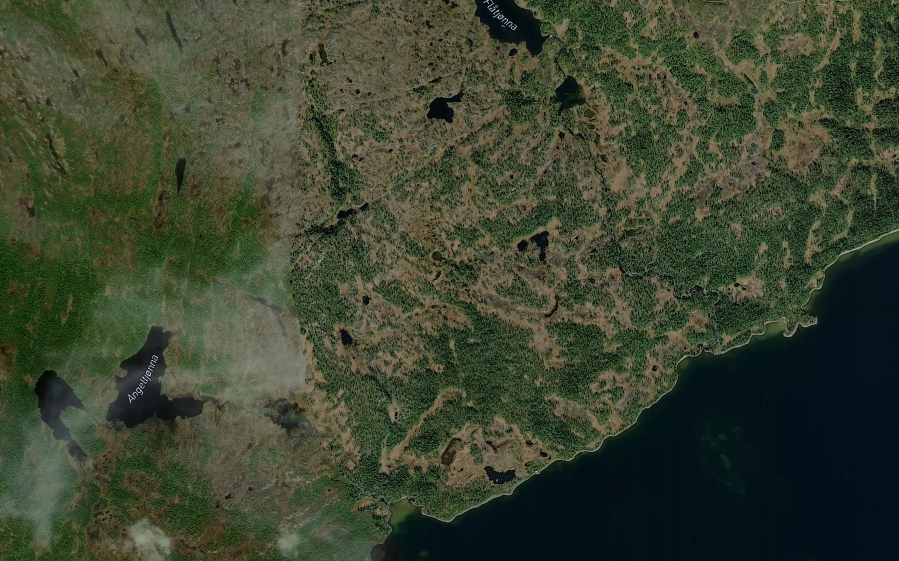 Satellite map of the Imbrikttjornbekken