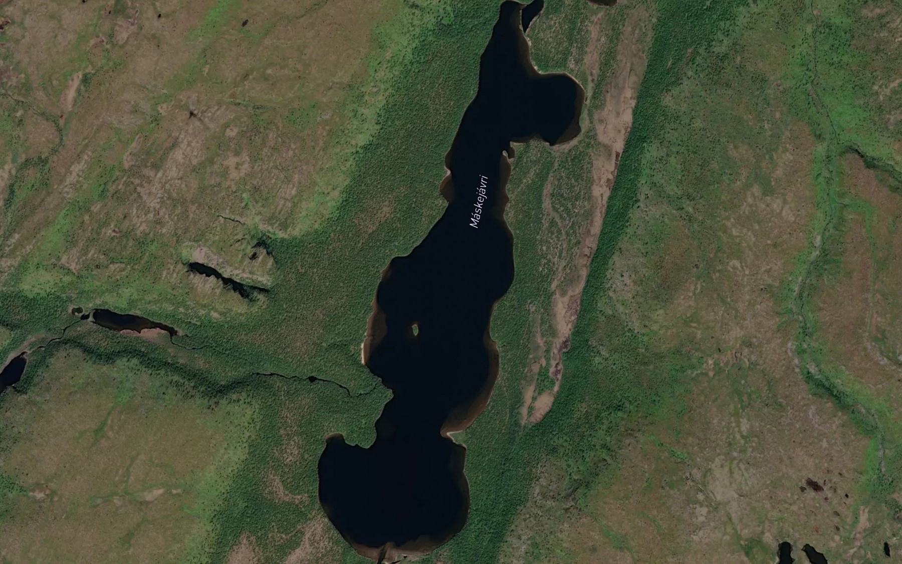 Satellite map of the Maskejavri