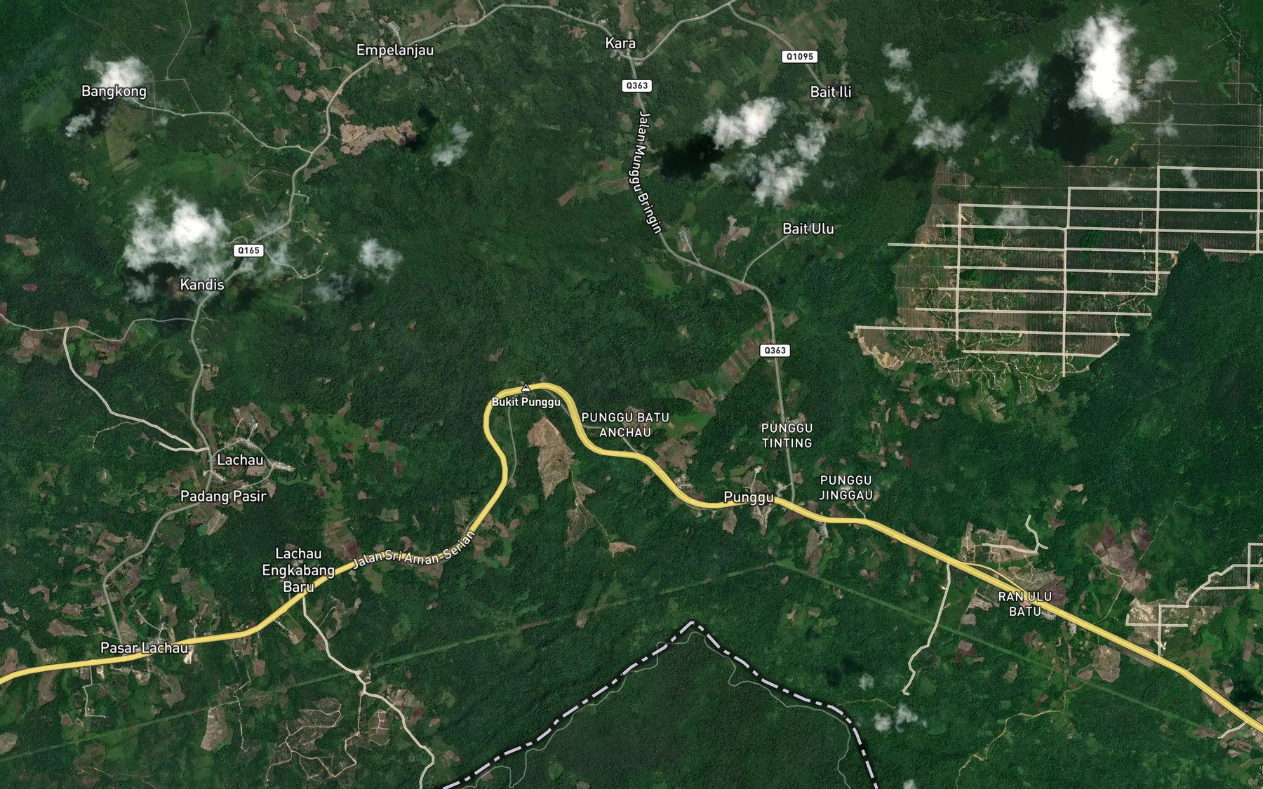 Satellite map of the Sungai Batu Anchau