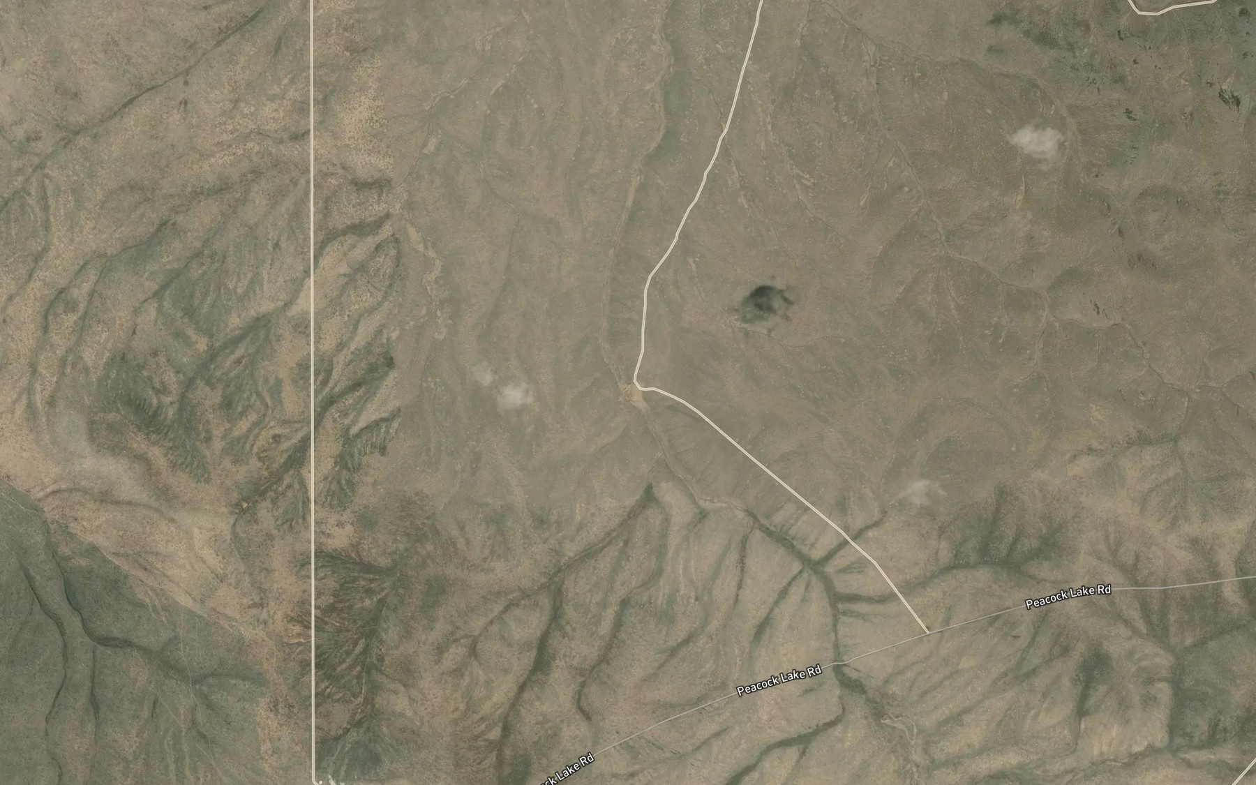 Satellite map of the Little Peacock Reservoir