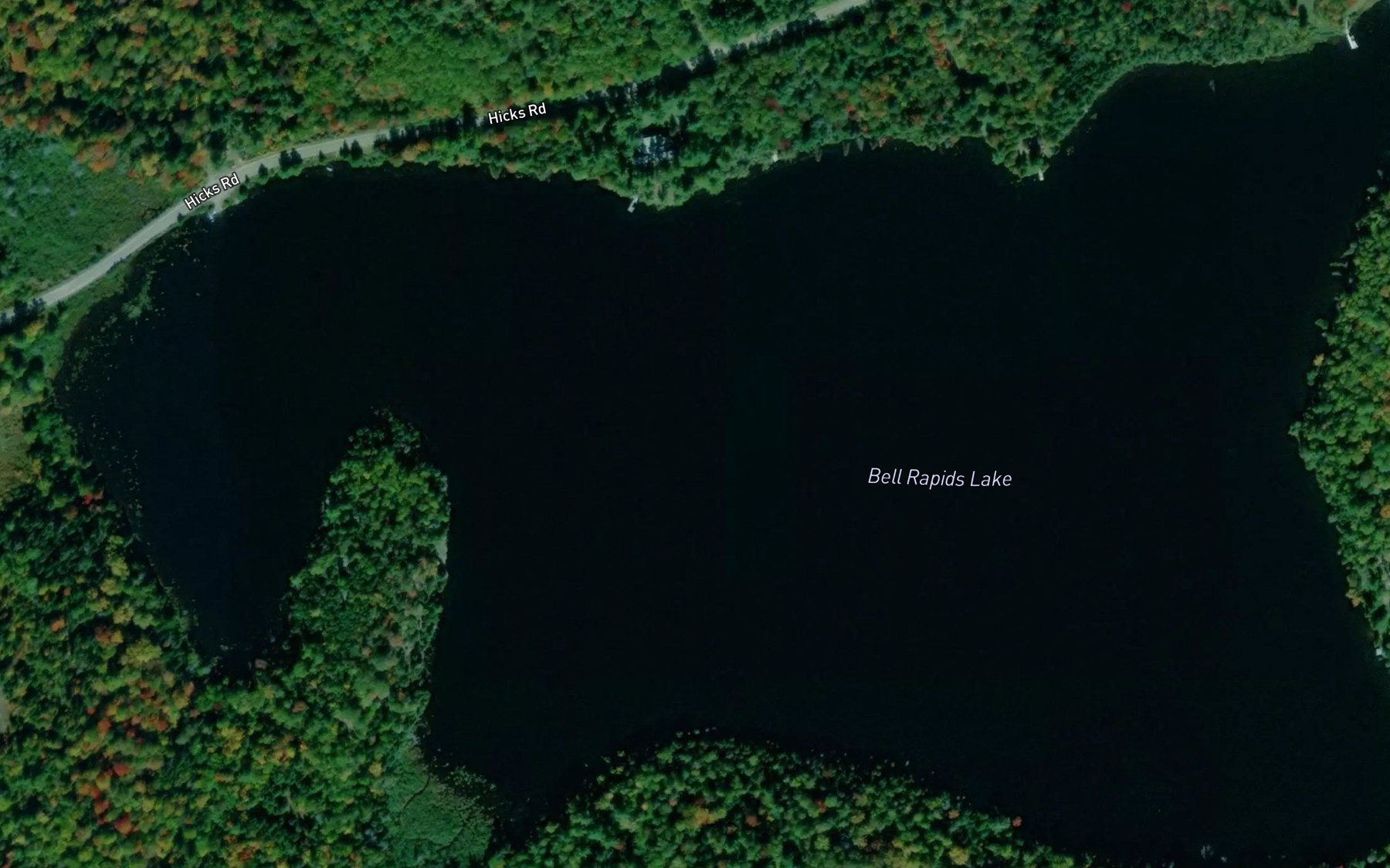 Satellite map of the Bell Rapids Lake