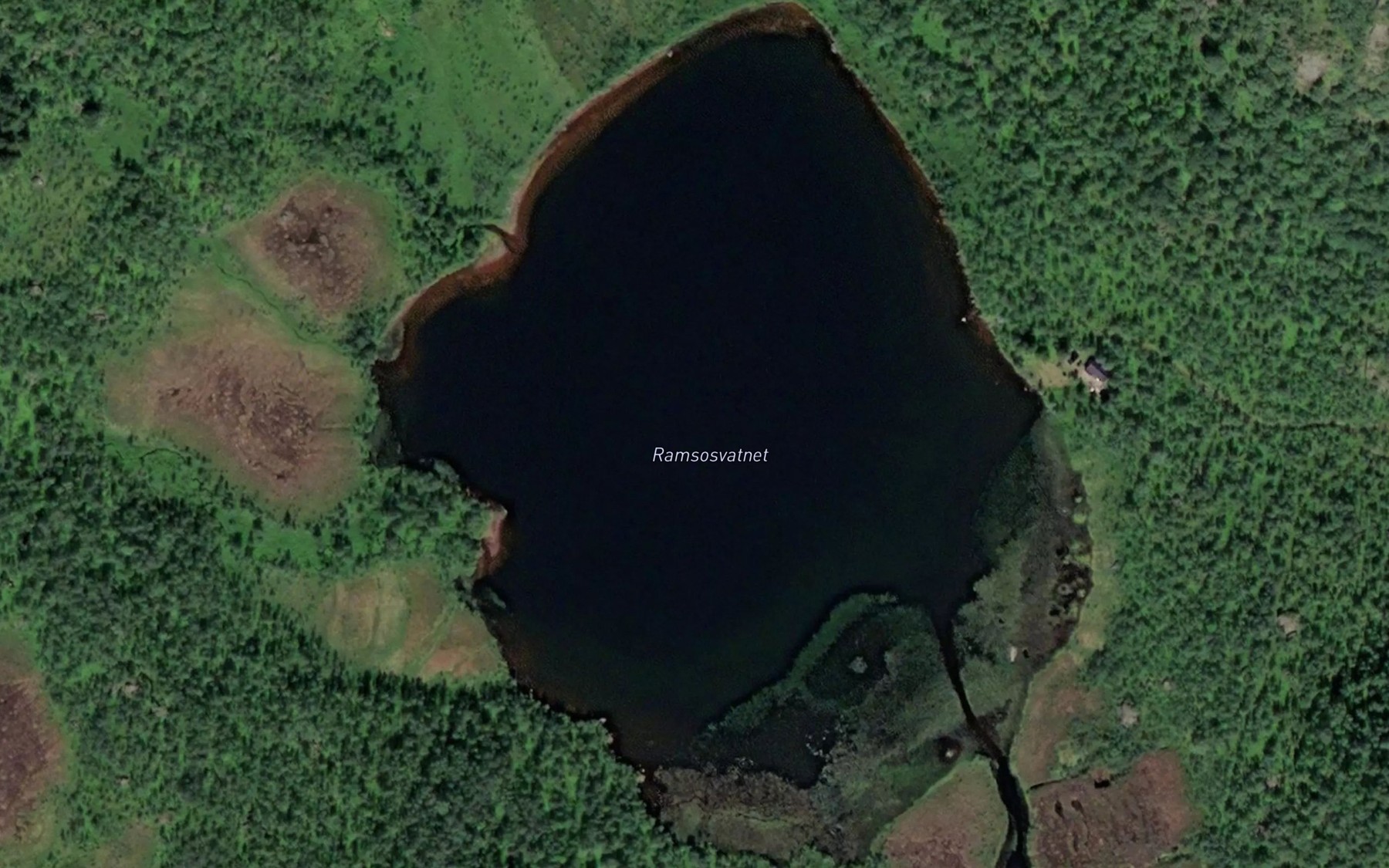 Satellite map of the Ramsosvatnet