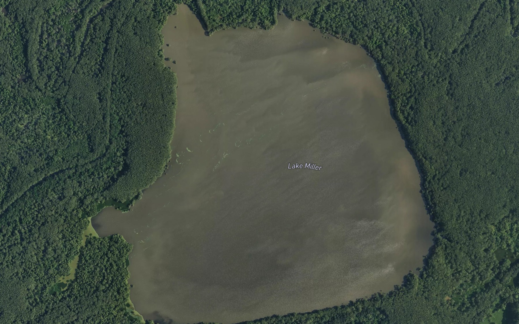 Satellite map of the Lake Miller