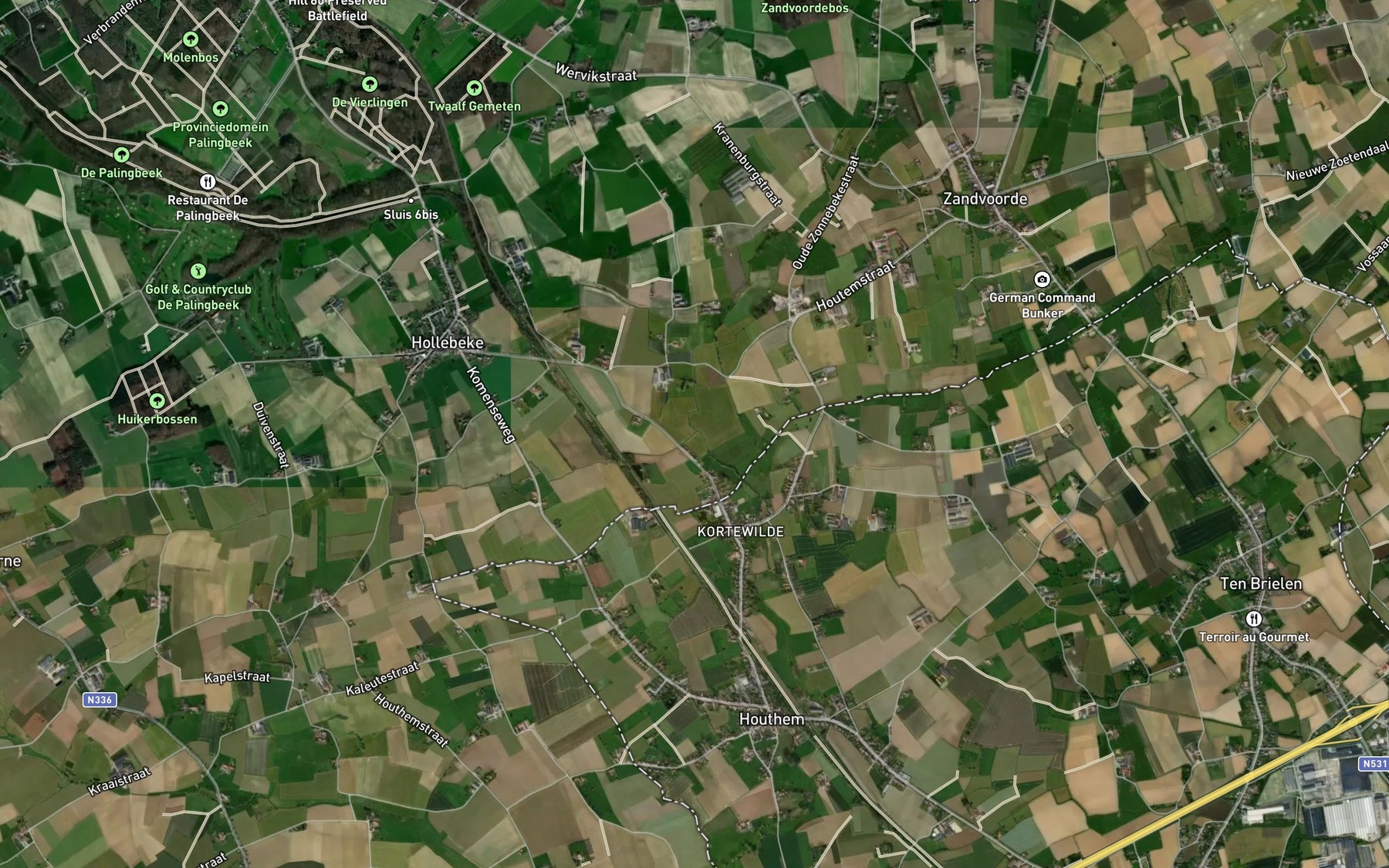 Satellite map of the Rozebeek