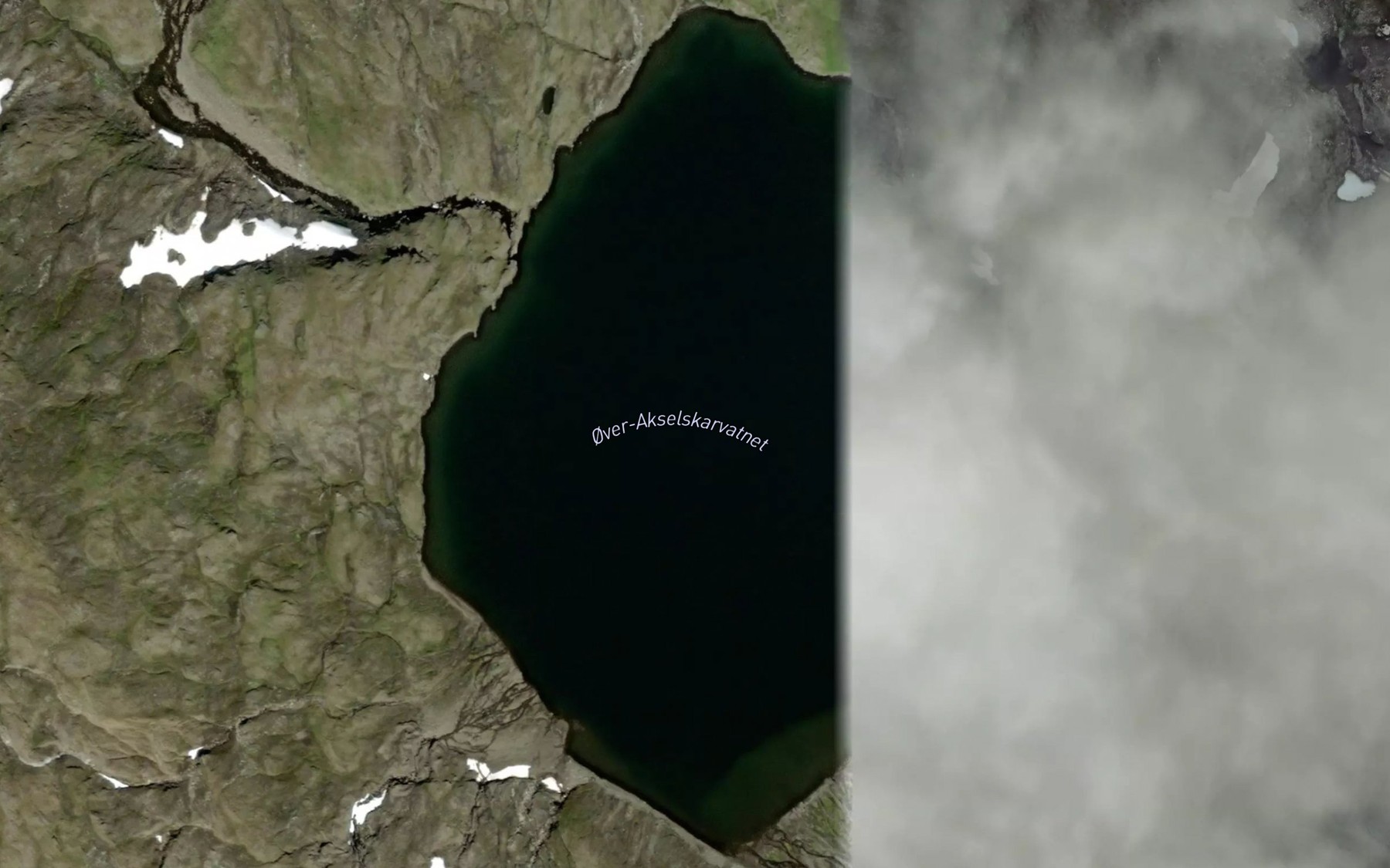 Satellite map of the Over-Akselskarvatnet
